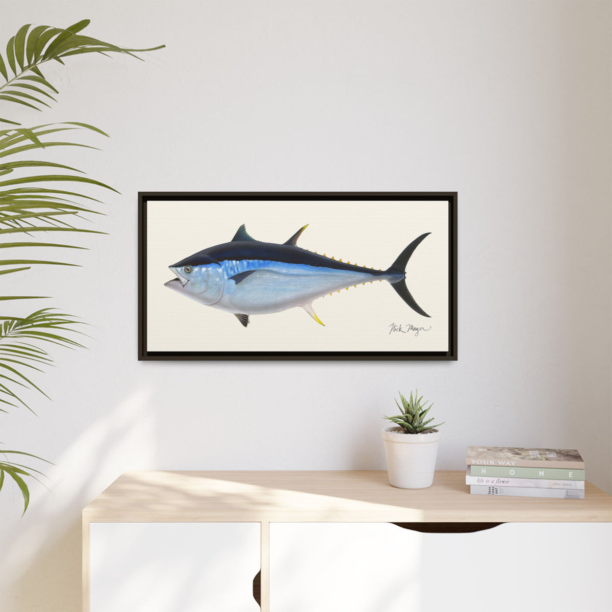 Giant Bluefin Tuna 2 Framed Canvas Print Printify