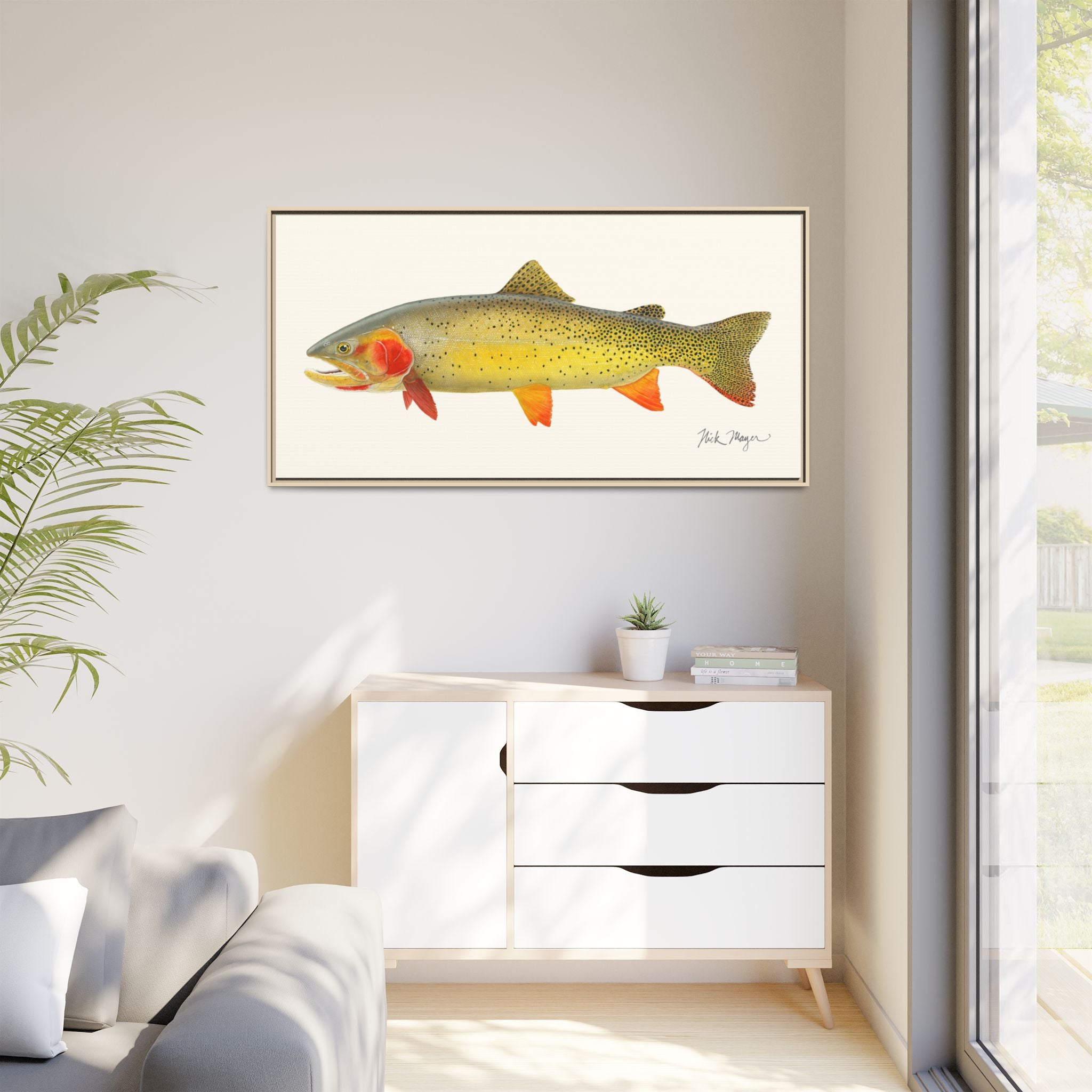 Cutthroat Trout I Framed Canvas Print Printify