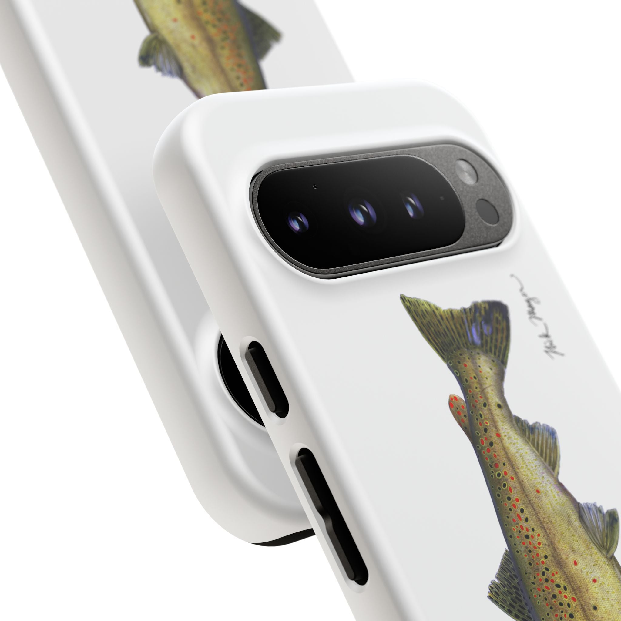 Brown Trout White Phone Case (Samsung)