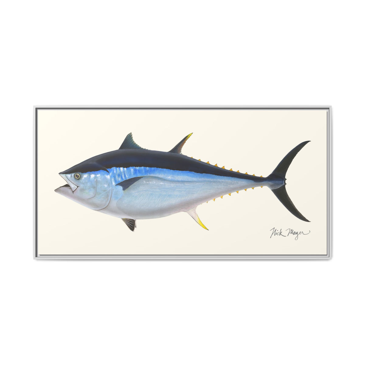 Giant Bluefin Tuna 2 Framed Canvas Print Printify