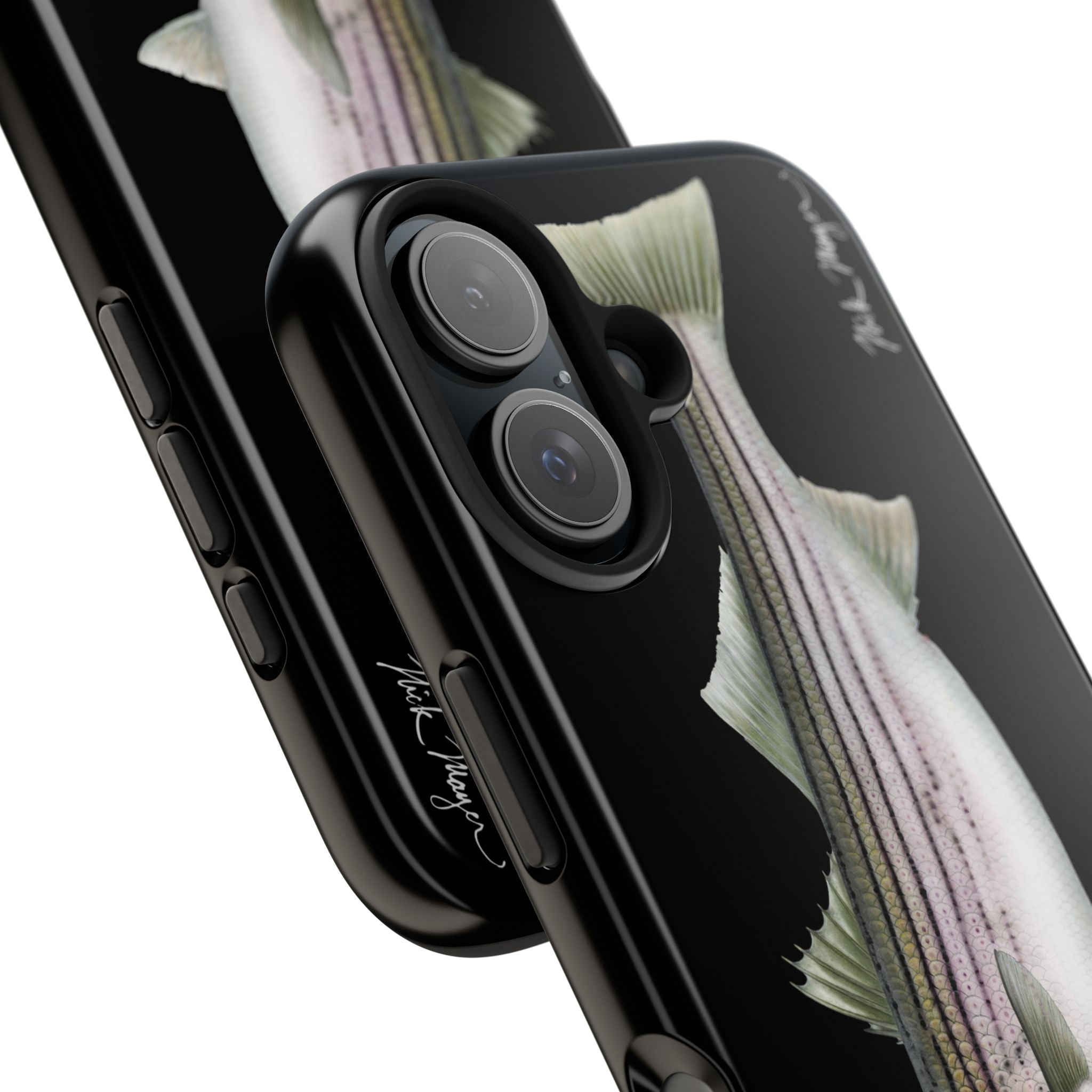 30 lb Striper - Black Phone Case (iPhone)