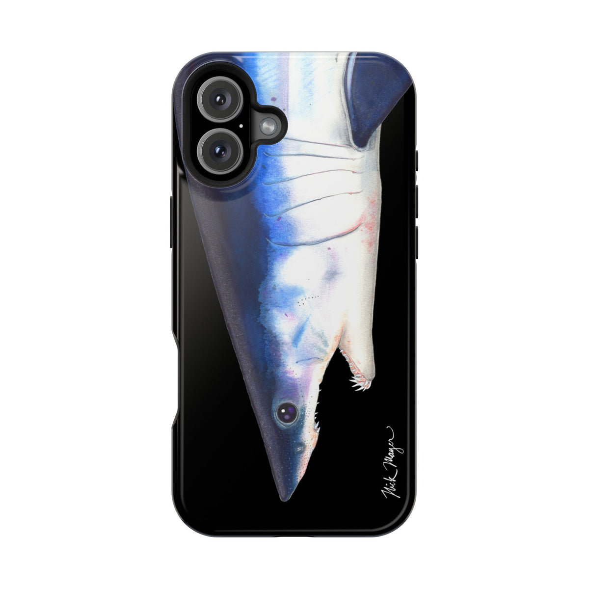 Mako Shark Face MagSafe Black iPhone Case Printify