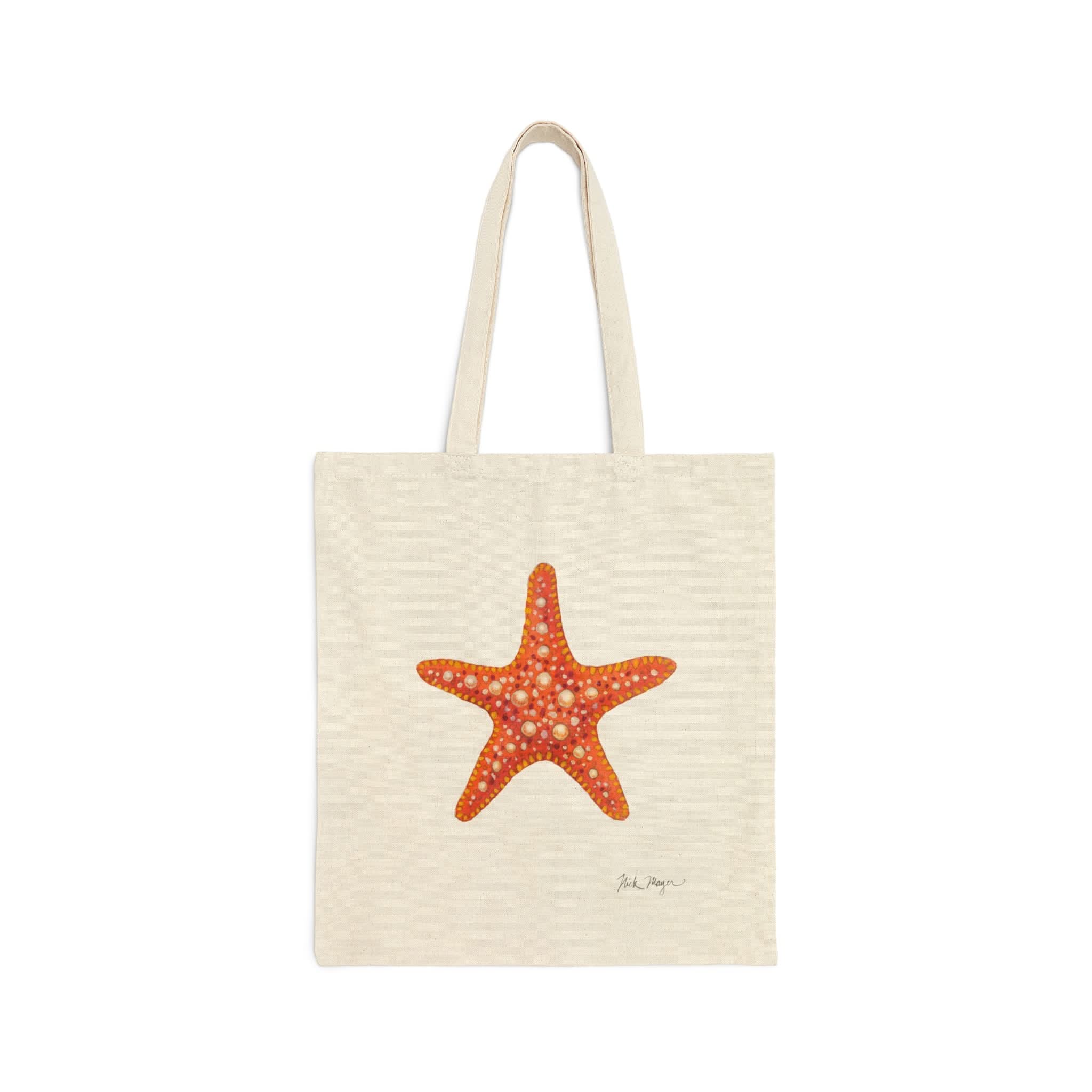 Sea Star Cotton Canvas Tote Bag