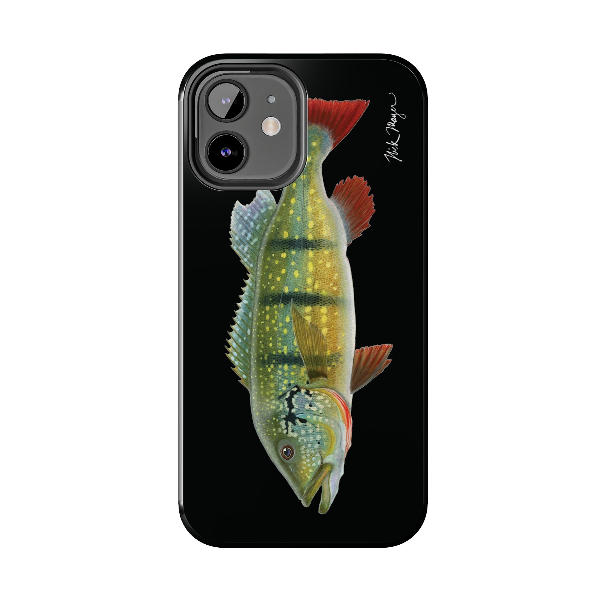 Peacock Bass Black iPhone Case