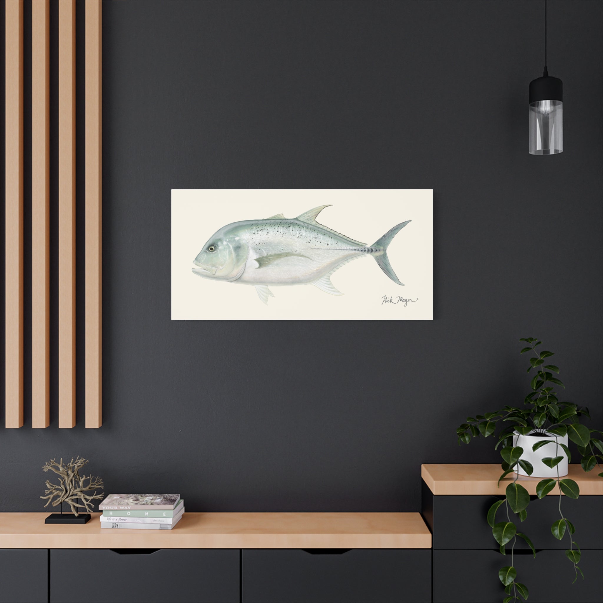 Boss Giant Trevally Canvas Print Printify