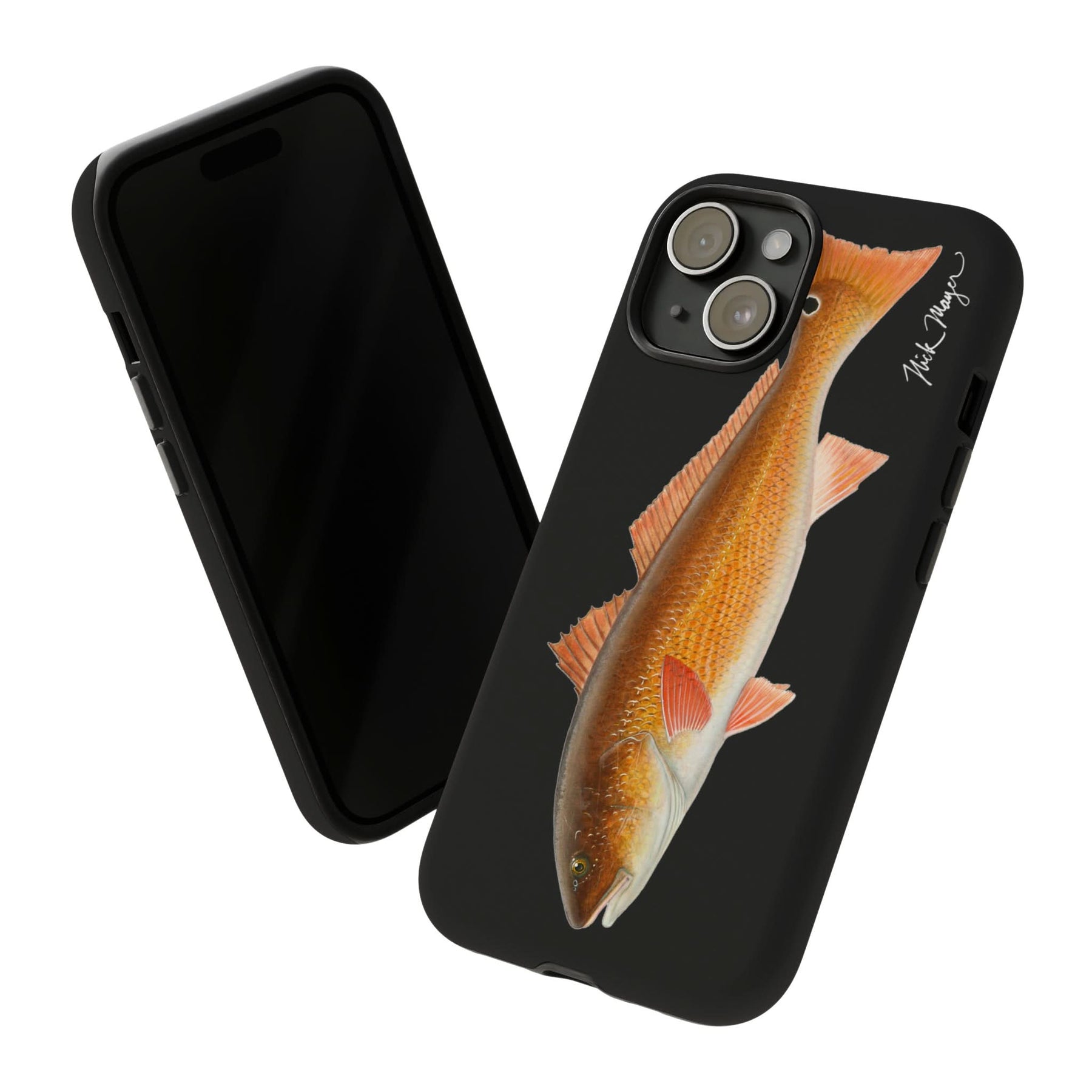 Redfish Black iPhone 15 Case