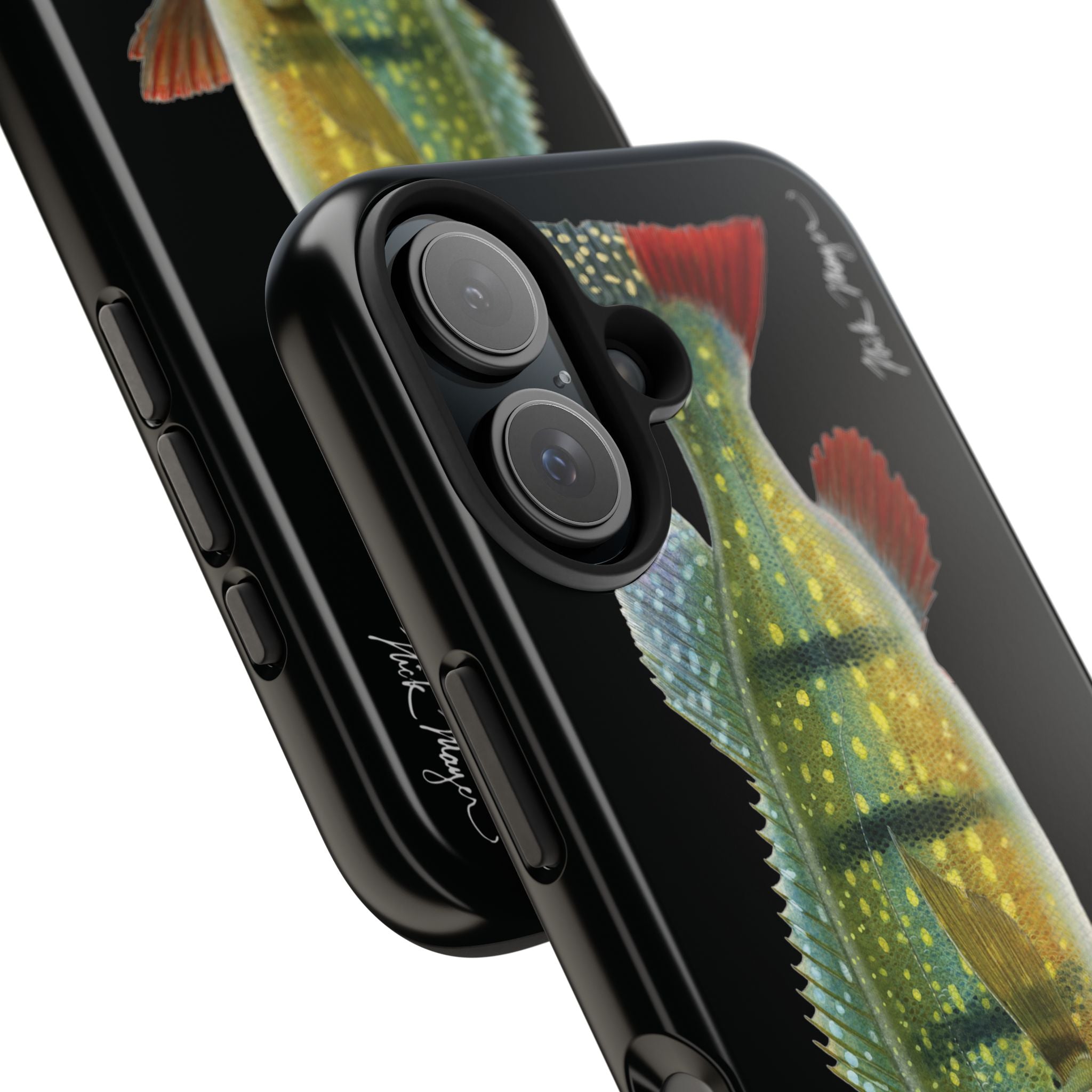 Peacock Bass Black iPhone Case