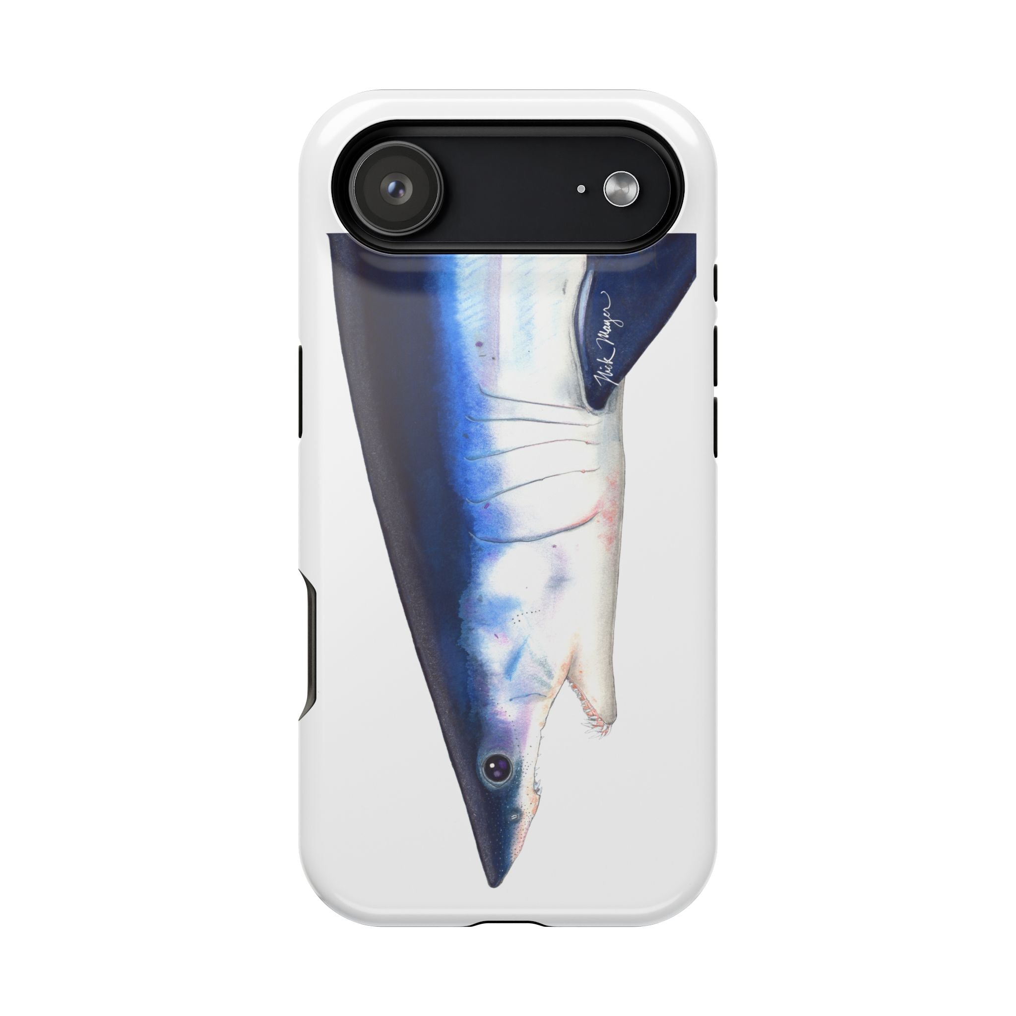 Mako Shark Face MagSafe White iPhone Case