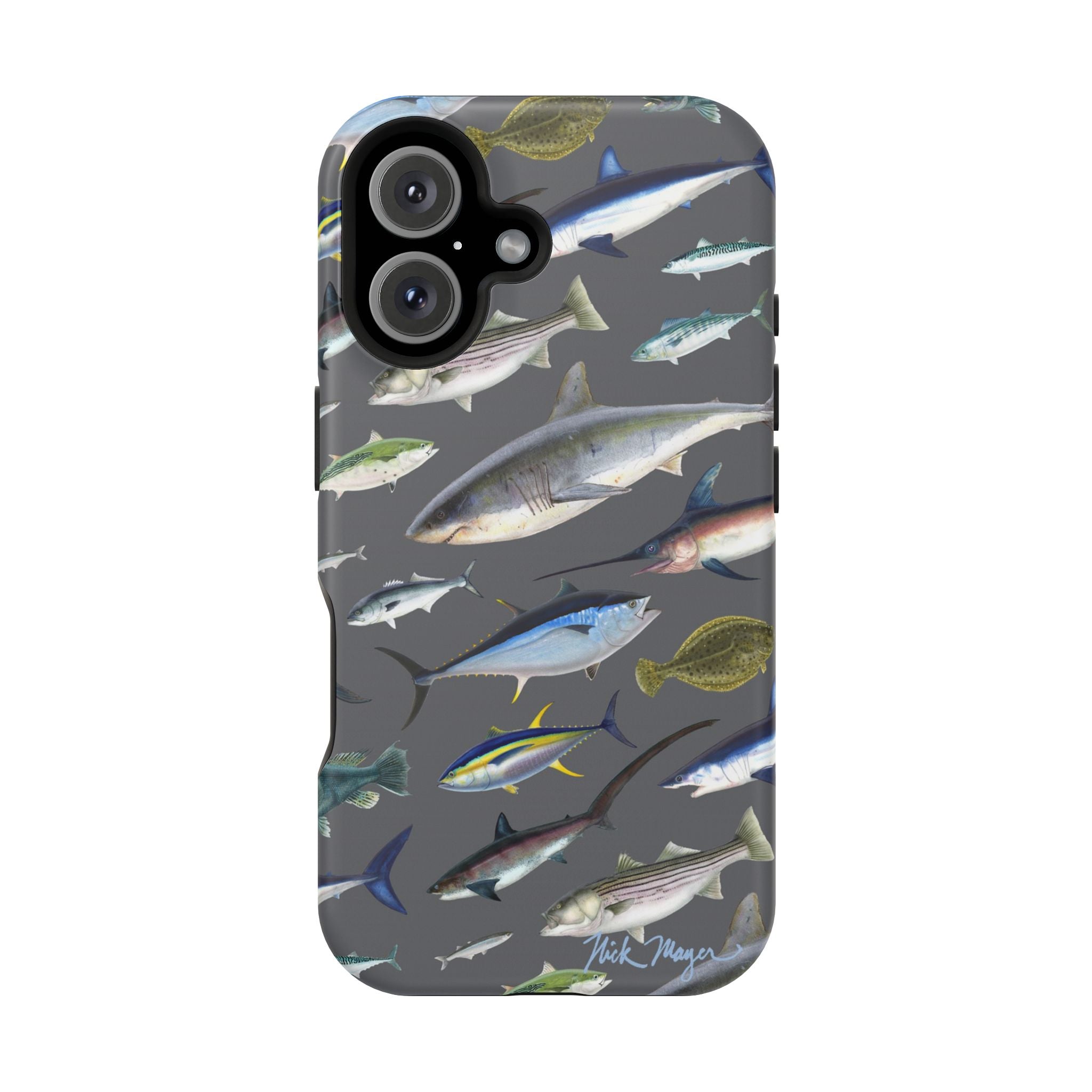New England Offshore Fish Grey MagSafe iPhone Case