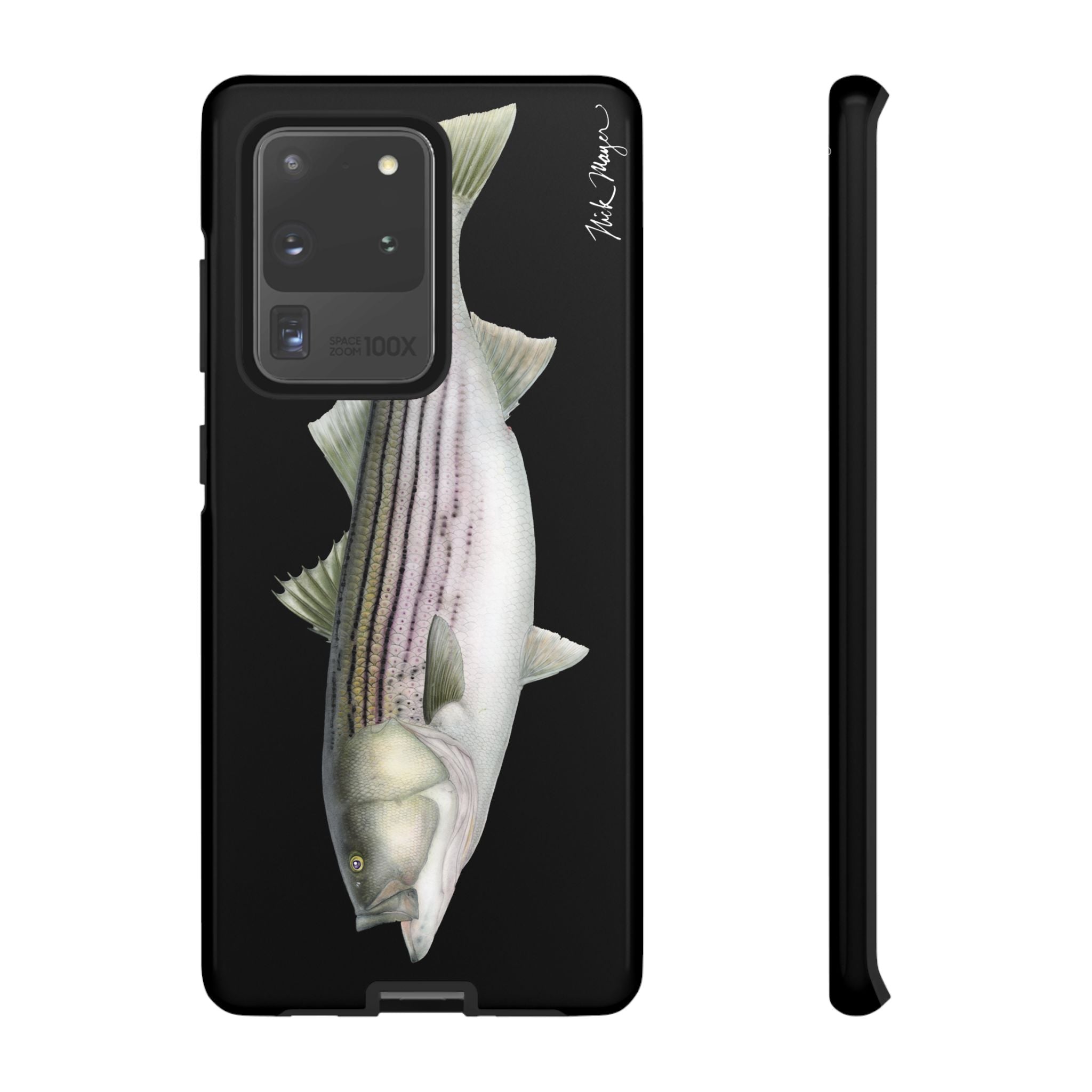 30 lb Striper Black Phone Case (Samsung) Printify