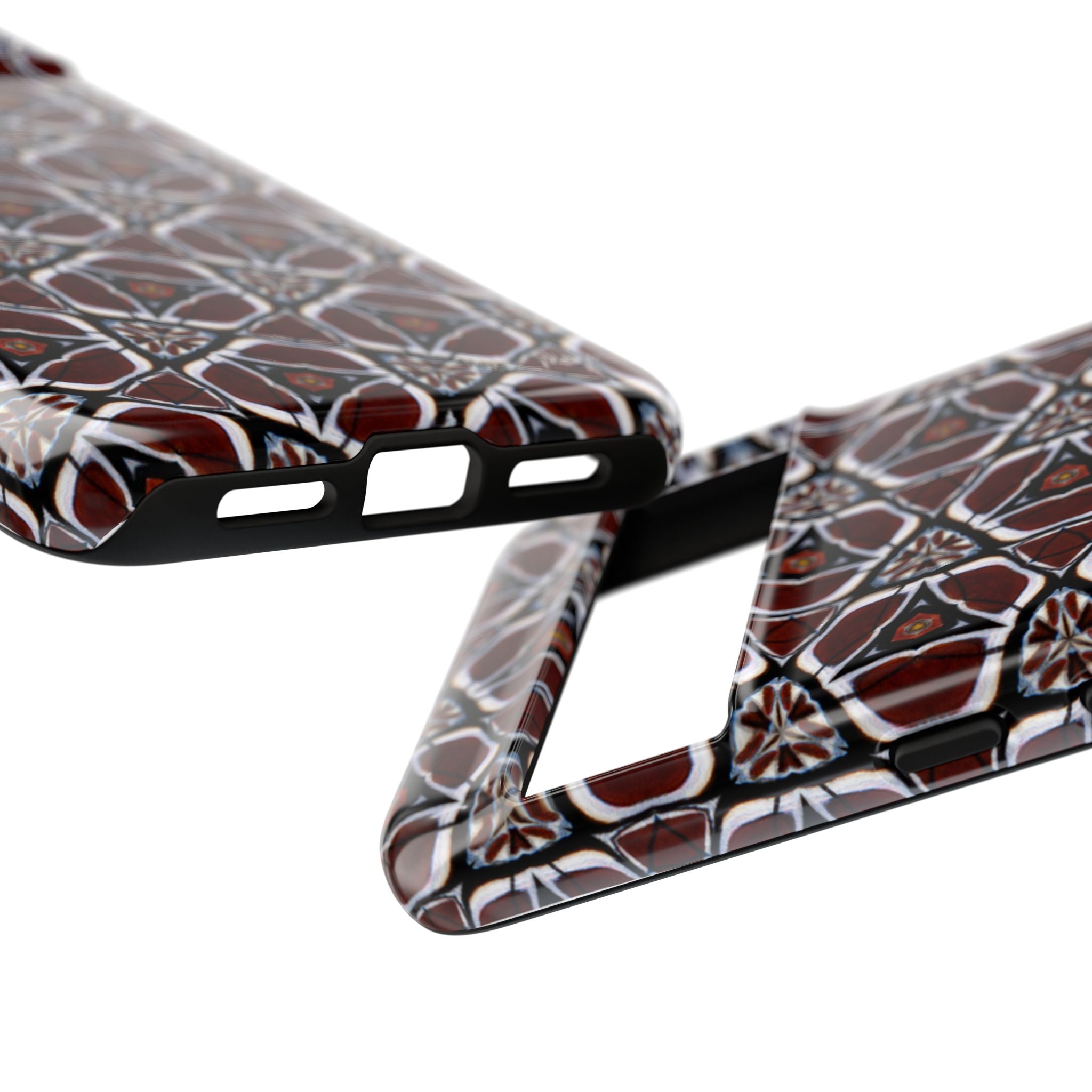 Maroon Butterfly Pattern Phone Case (Samsung)