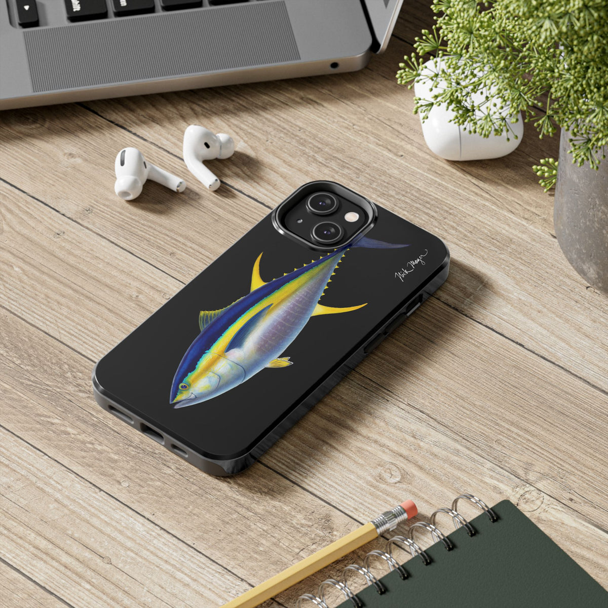 Yellowfin Tuna Black Phone Case (iPhone) Printify