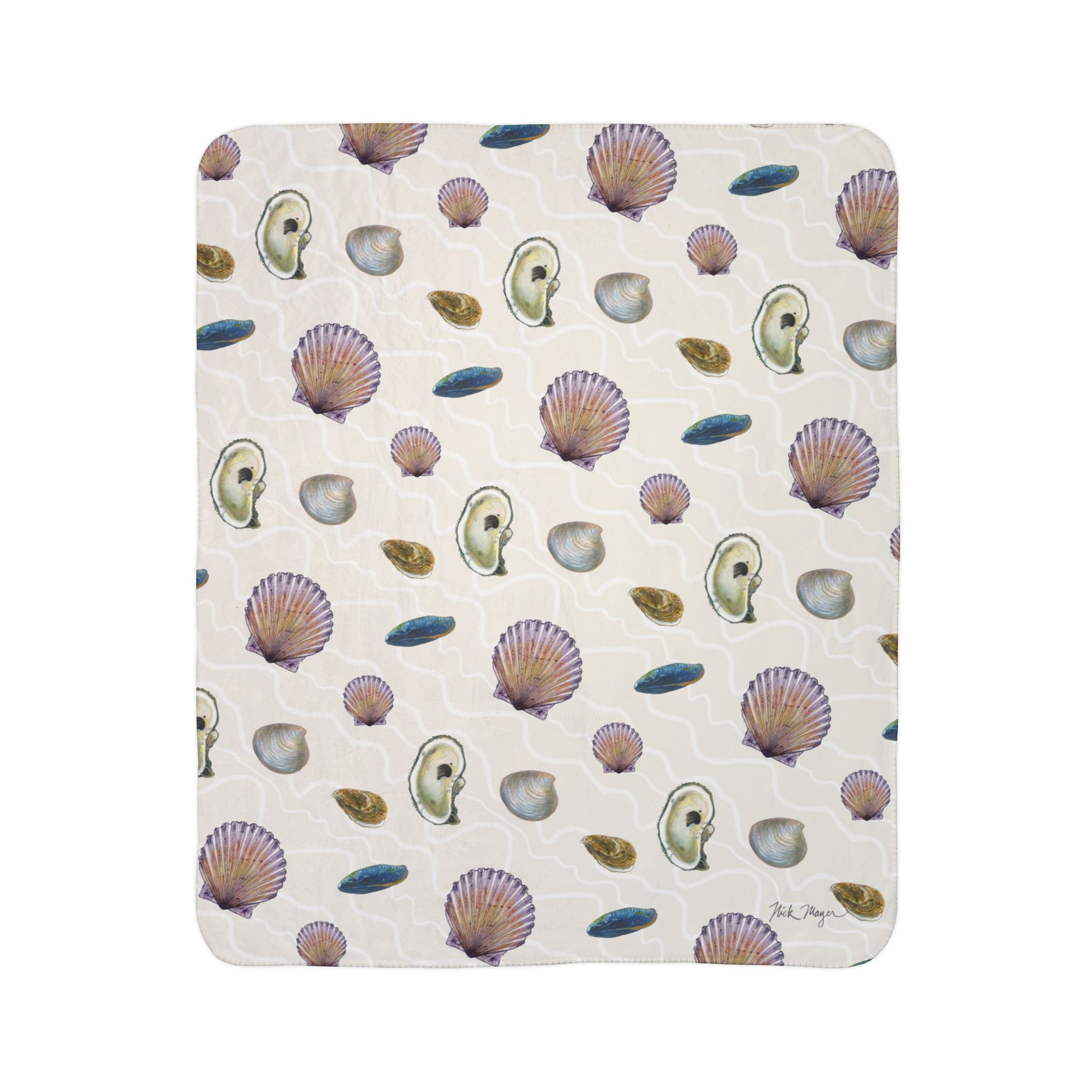 Seashells Super Soft Sherpa Blanket