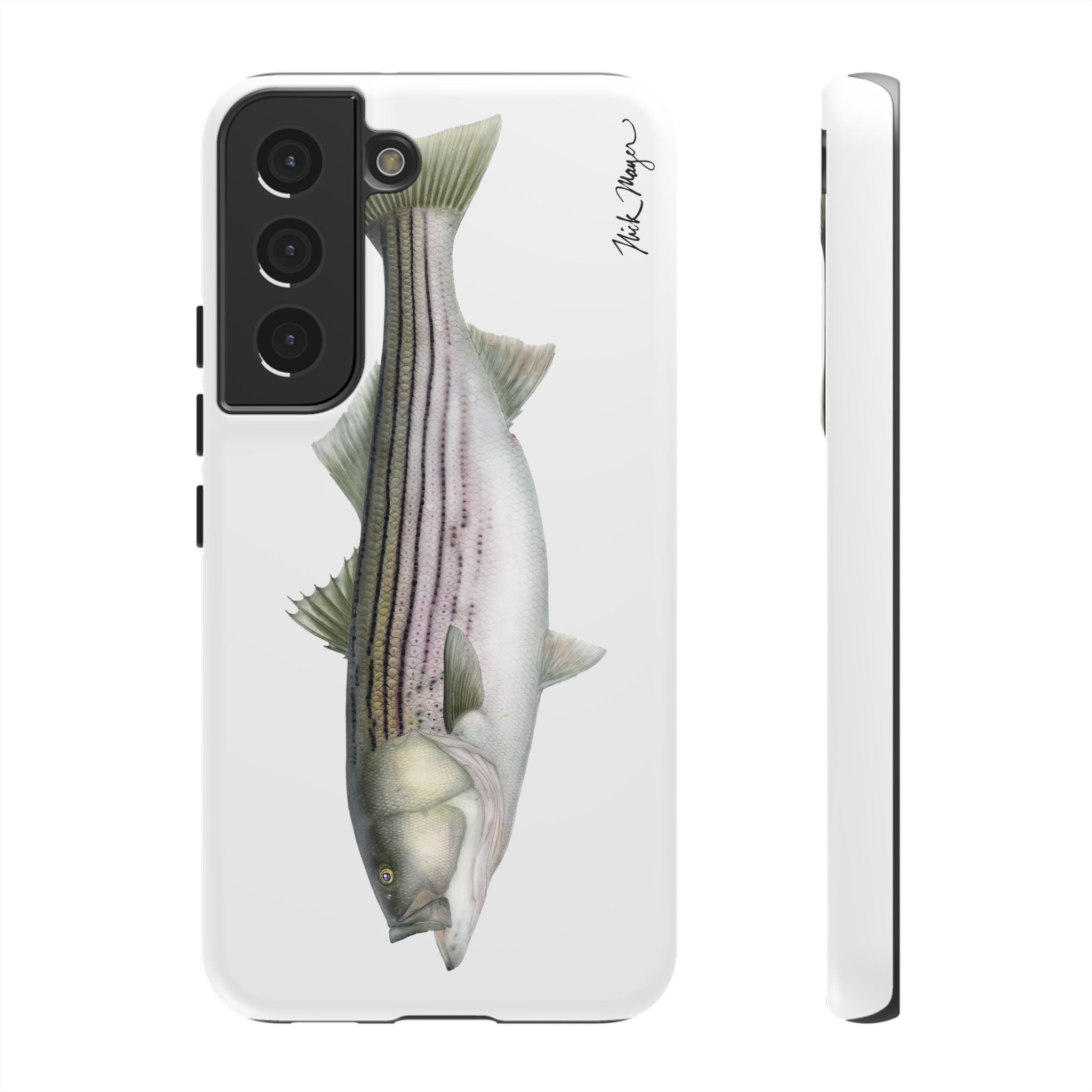 30 lb Striper White Phone Case (Samsung) Printify