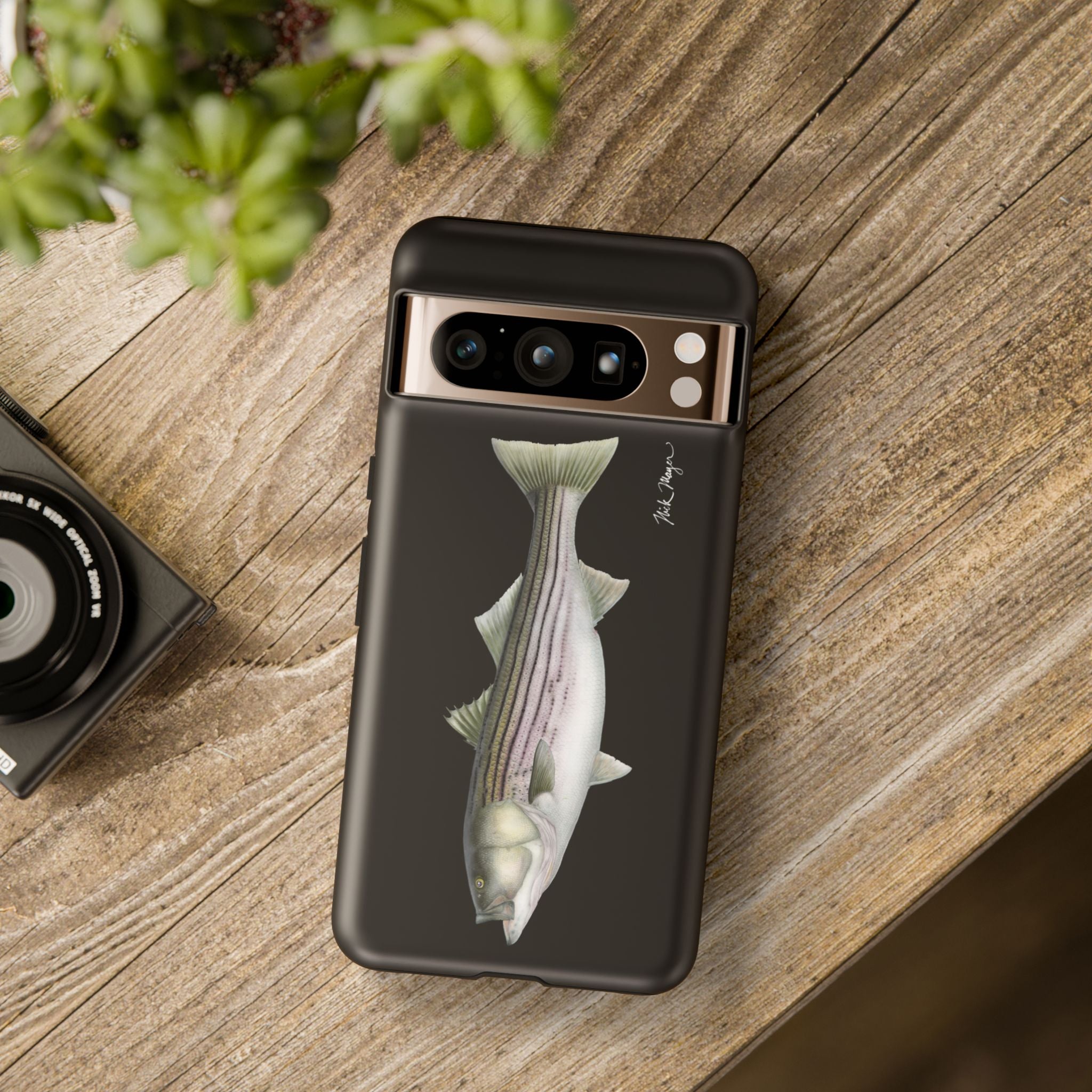 30 lb Striper Black Phone Case (Samsung) Printify