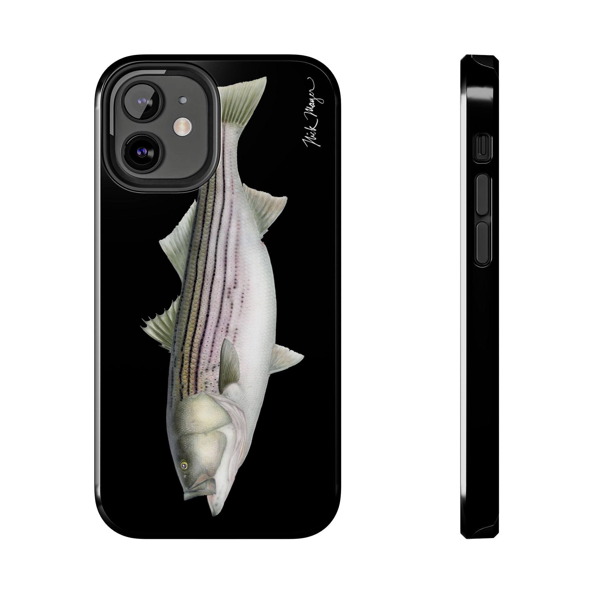 30 lb Striper - Black Phone Case (iPhone)