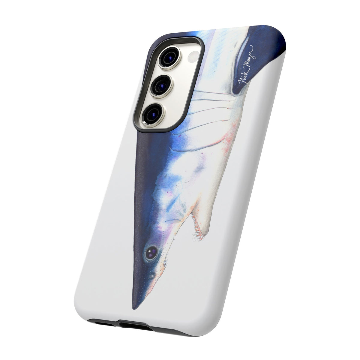 Mako Shark Face White Phone Case (Samsung) Printify