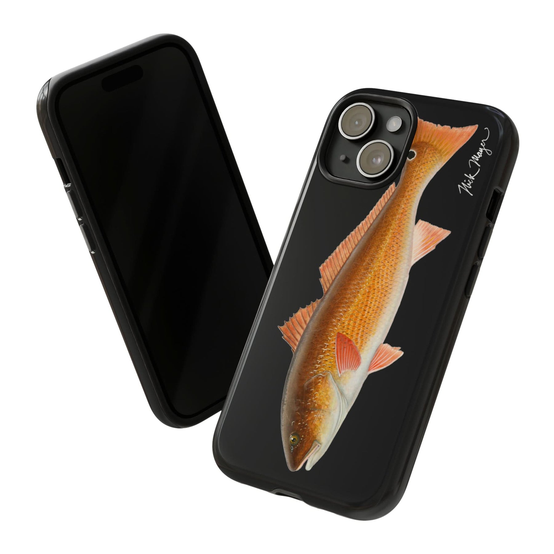 Redfish Black iPhone 15 Case