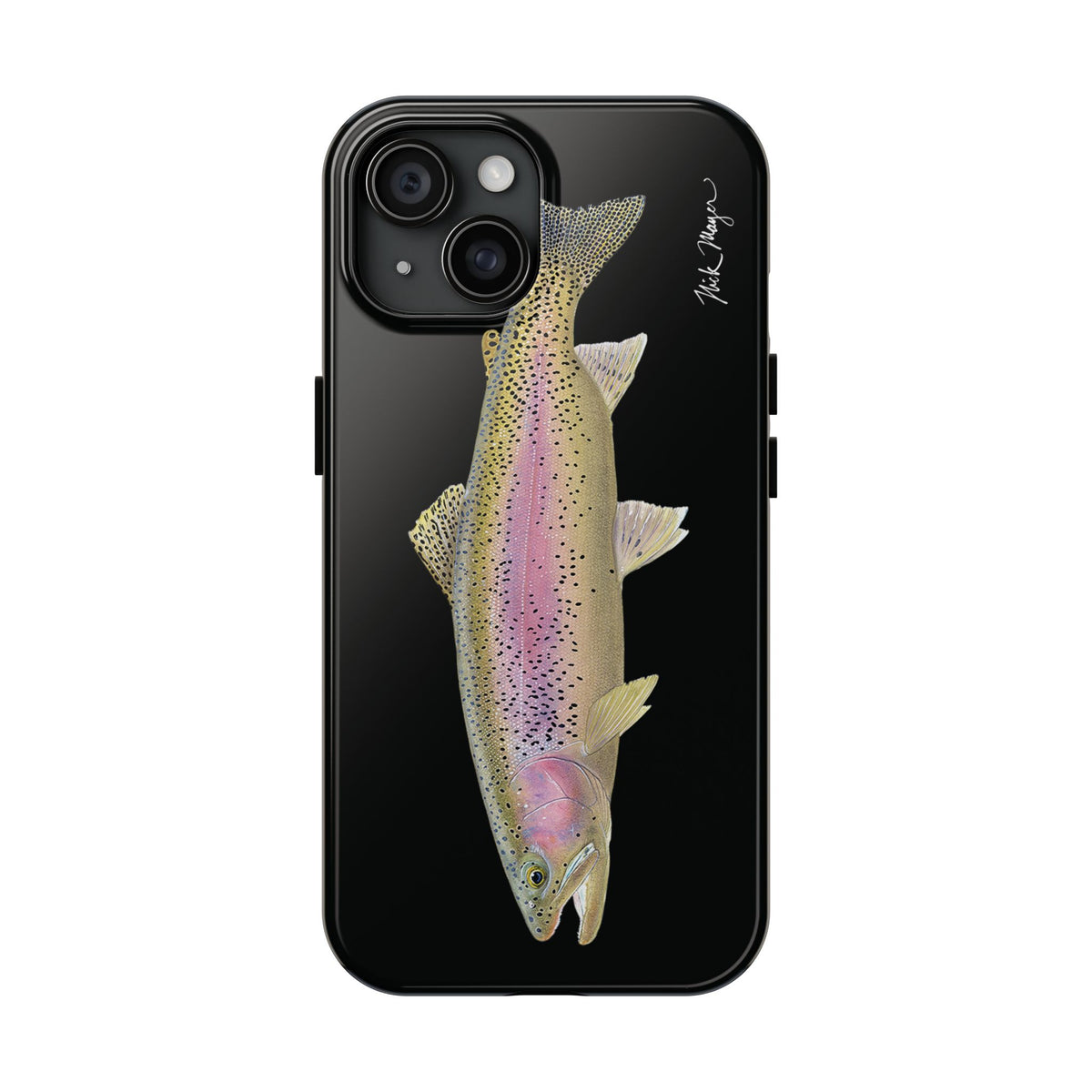 Rainbow Trout 3 Black iPhone Case Printify