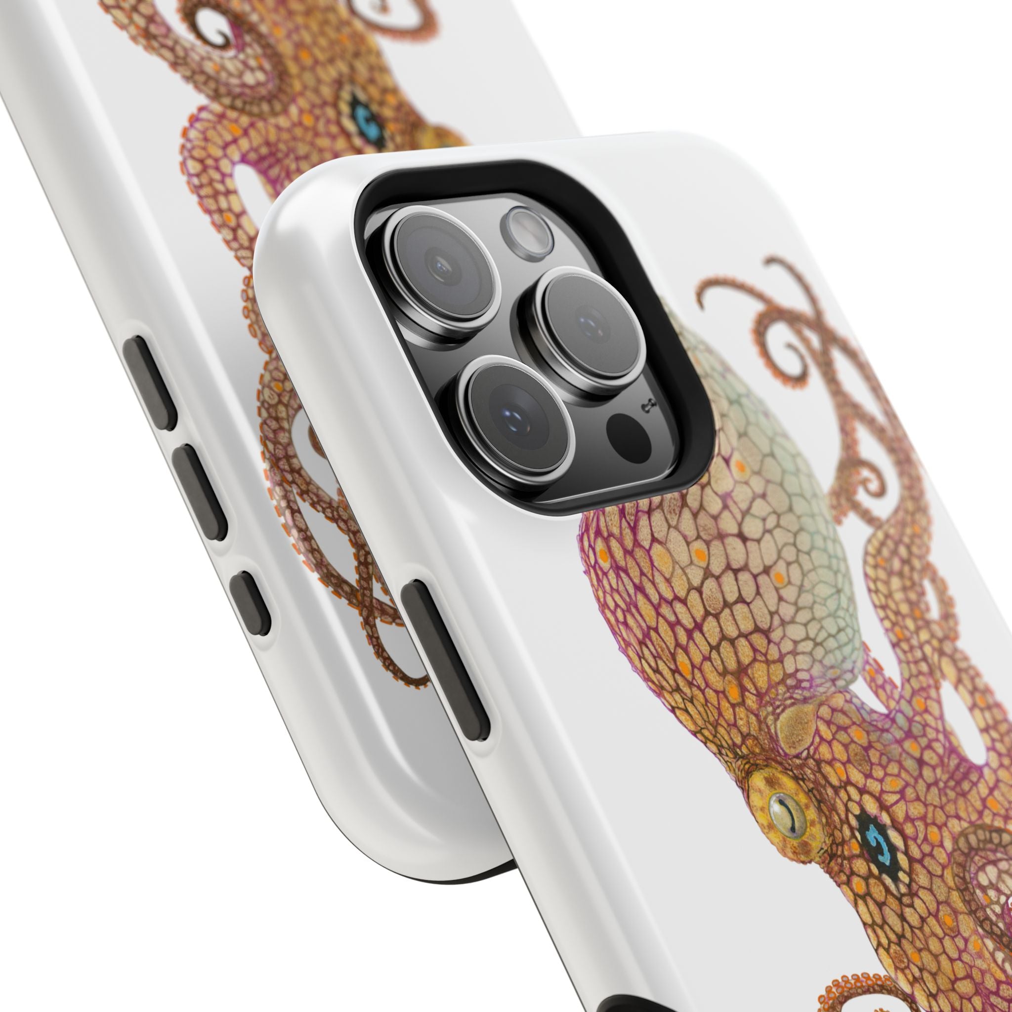 Two Spot Octopus MagSafe White iPhone Case