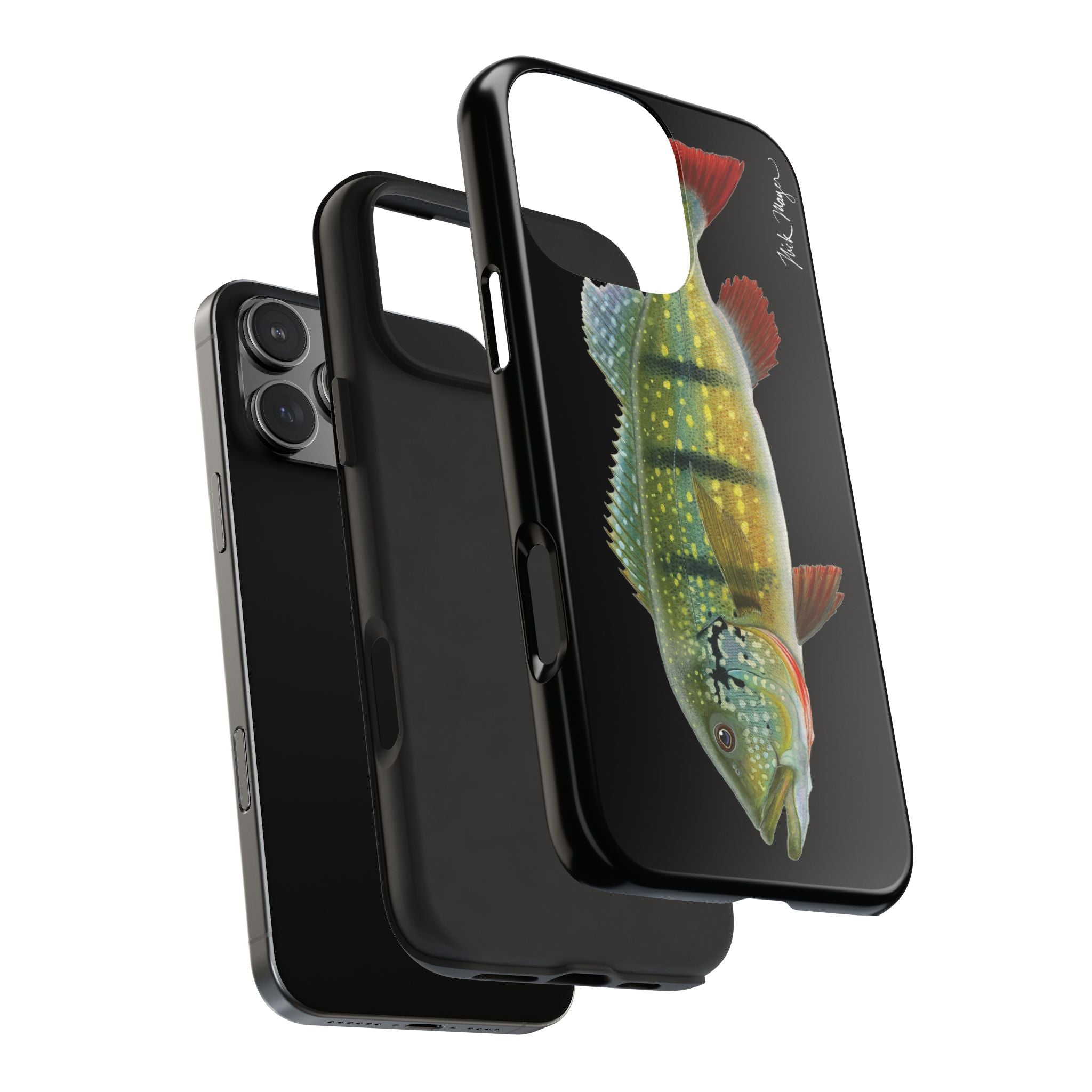 Peacock Bass Black iPhone Case