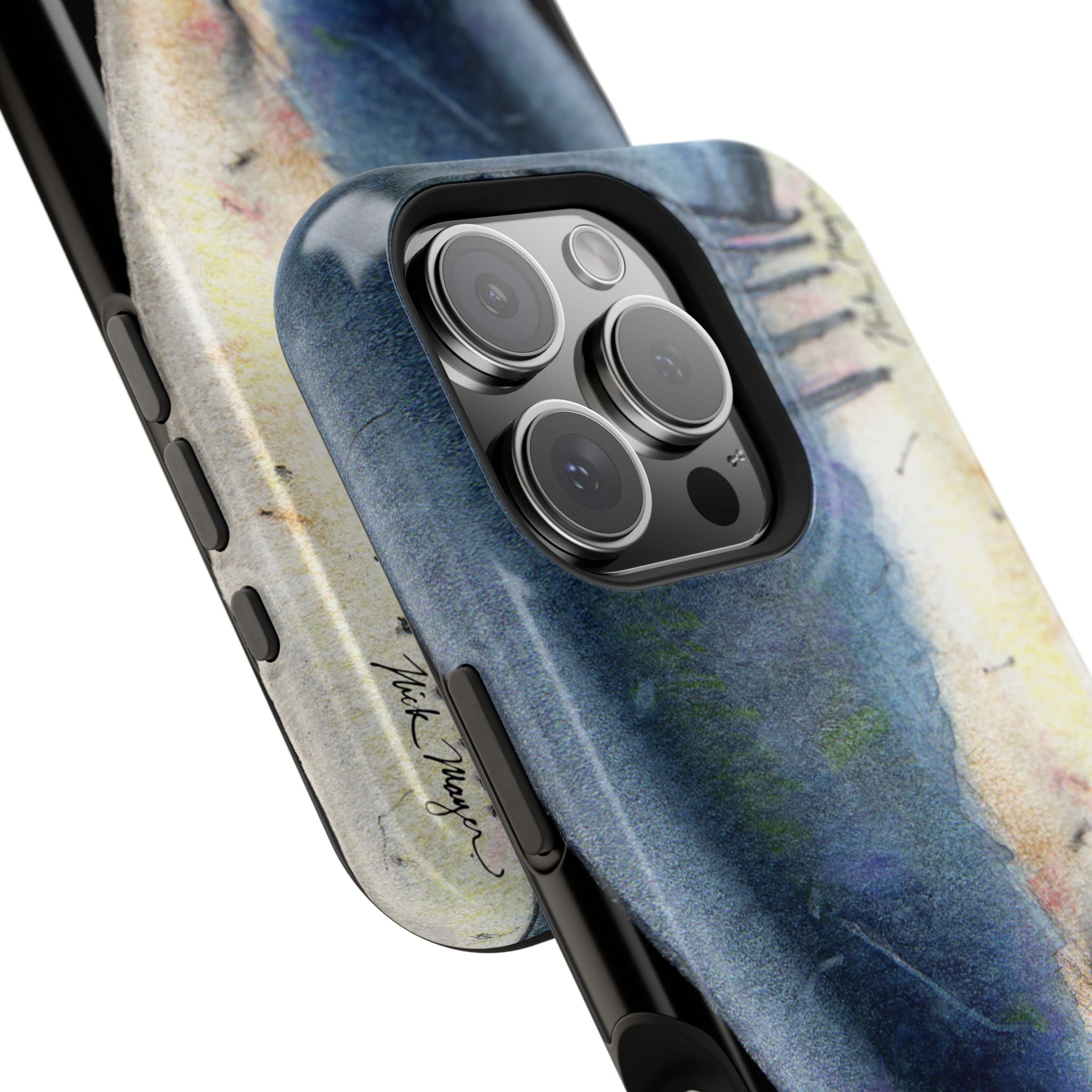 Great White Shark Face MagSafe Black iPhone Case