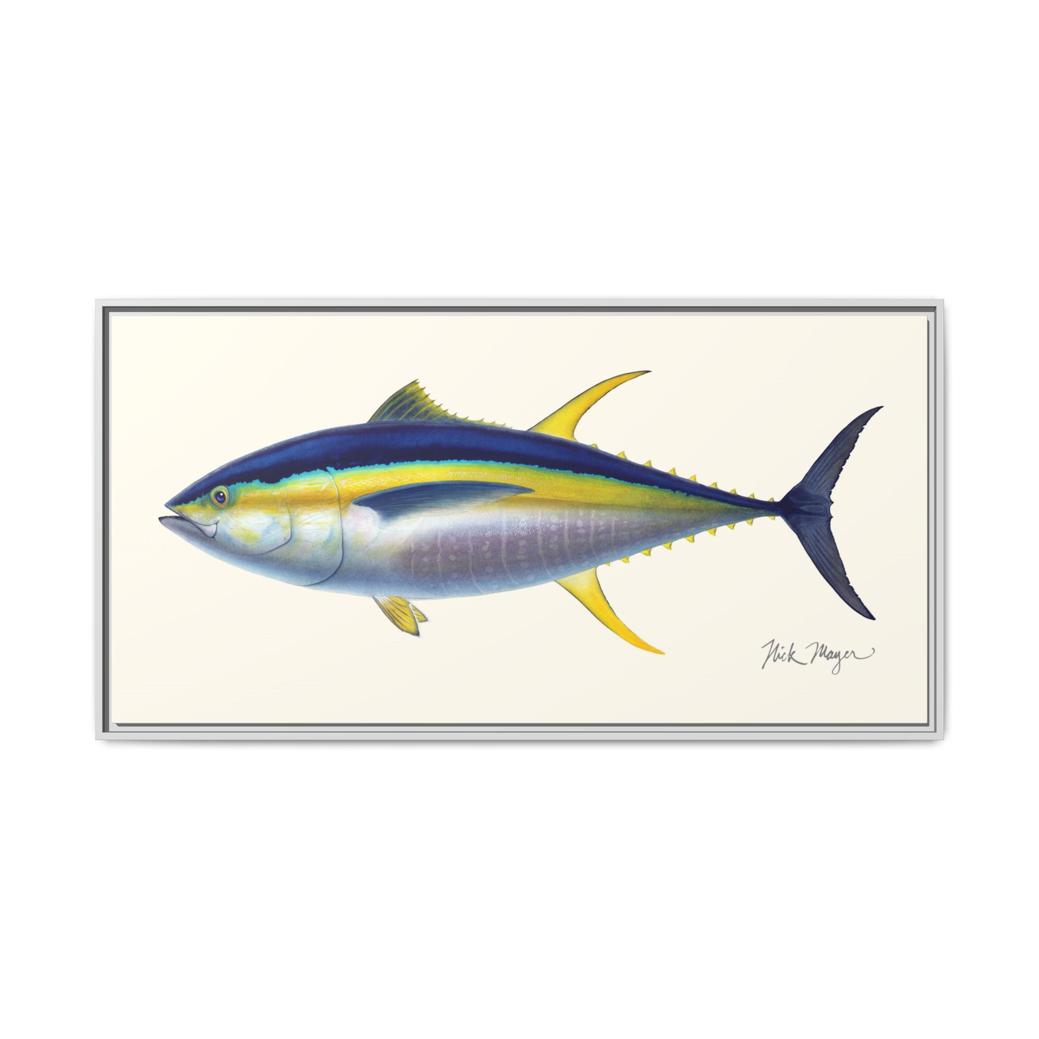 Yellowfin Tuna Framed Canvas Print Printify