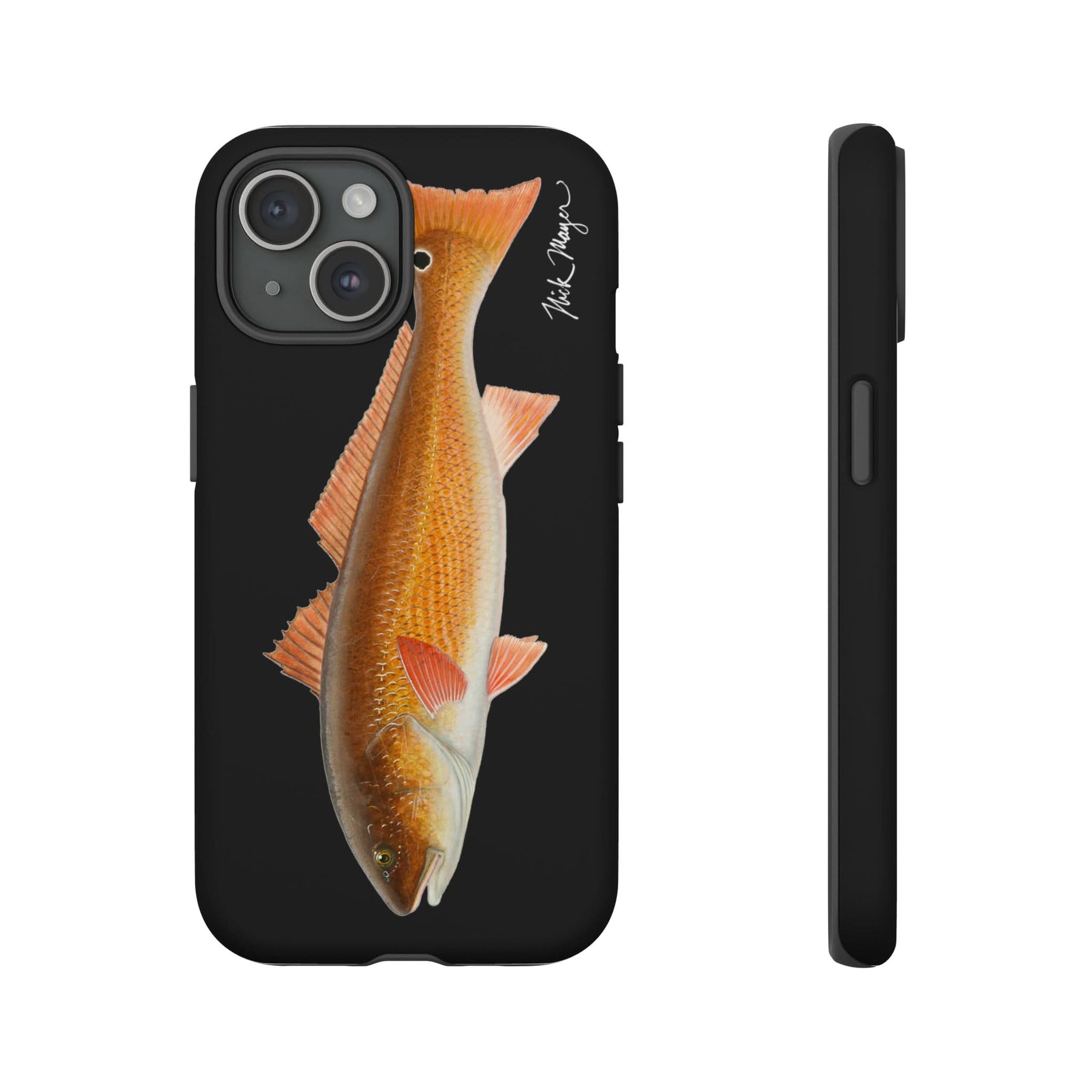Redfish Black iPhone 15 Case