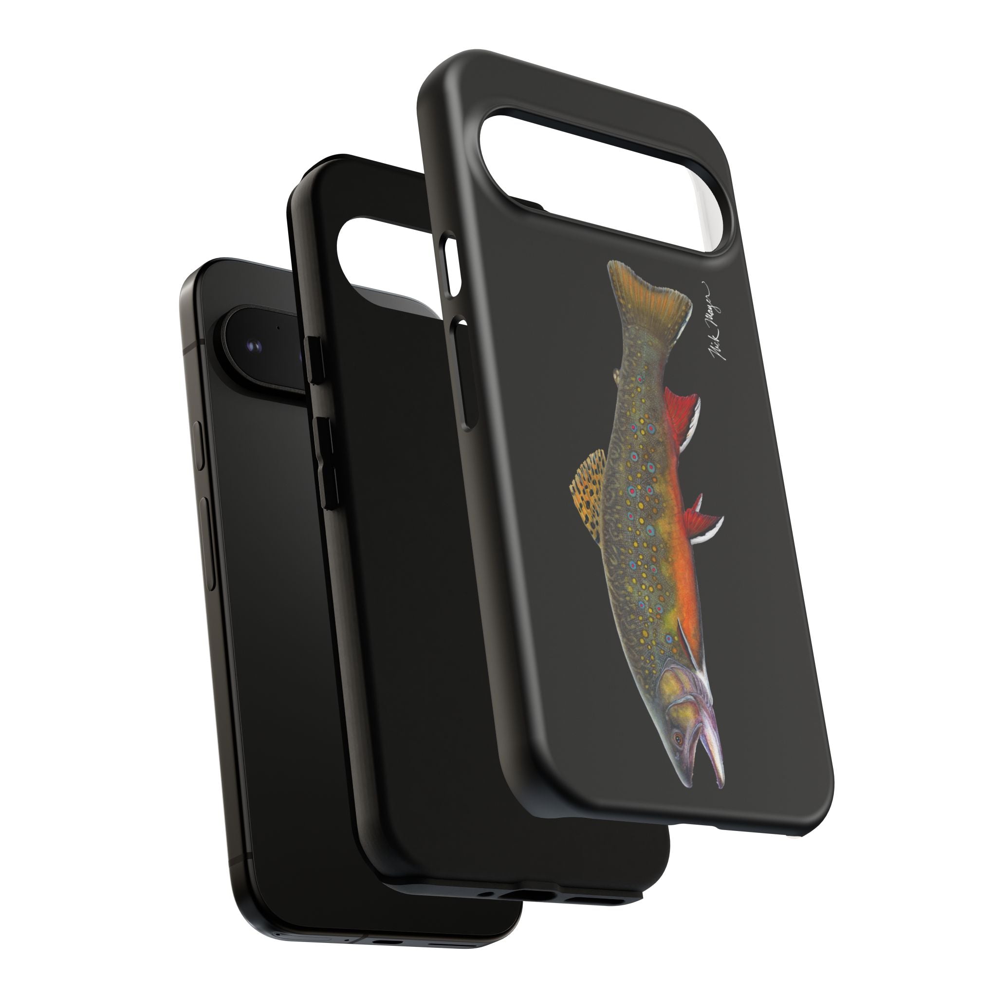 Brook Trout Black Phone Cases (Samsung) Printify