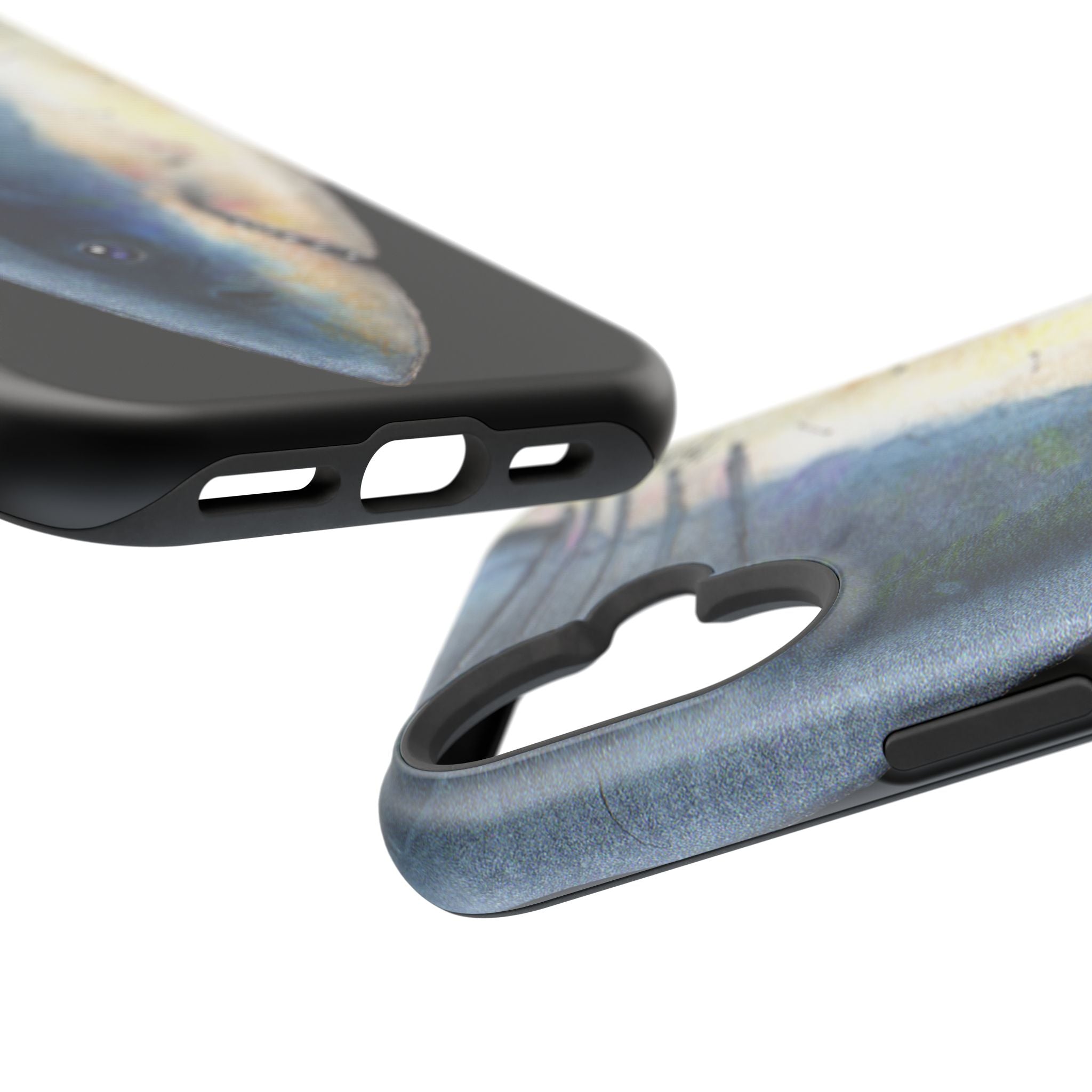 Great White Shark Face MagSafe Black iPhone Case