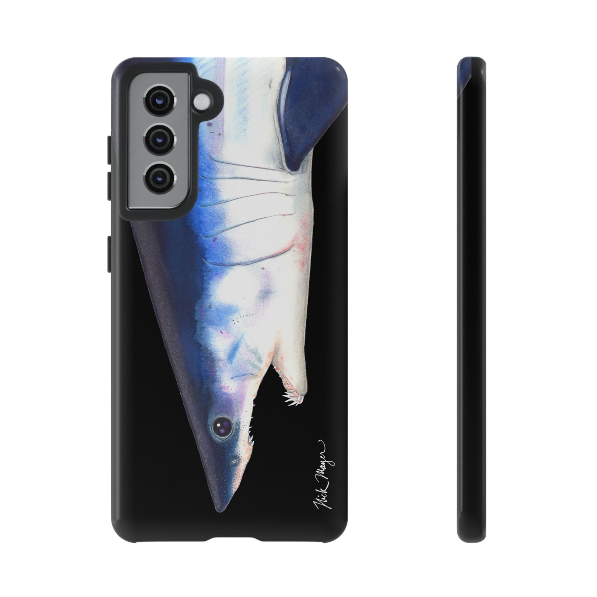 Mako Shark Face Black Phone Case (Samsung) Printify