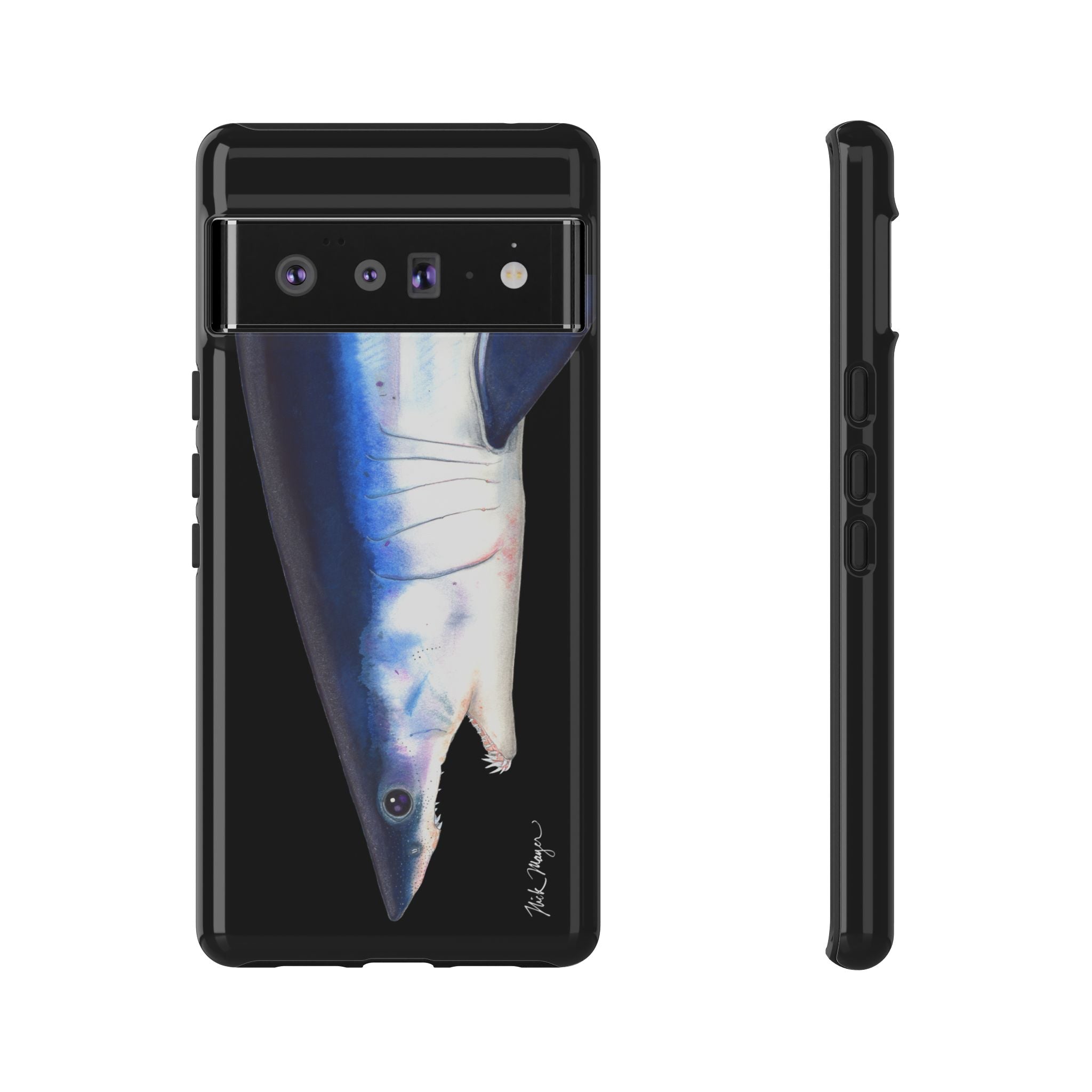 Mako Shark Face Black Phone Case (Samsung) Printify