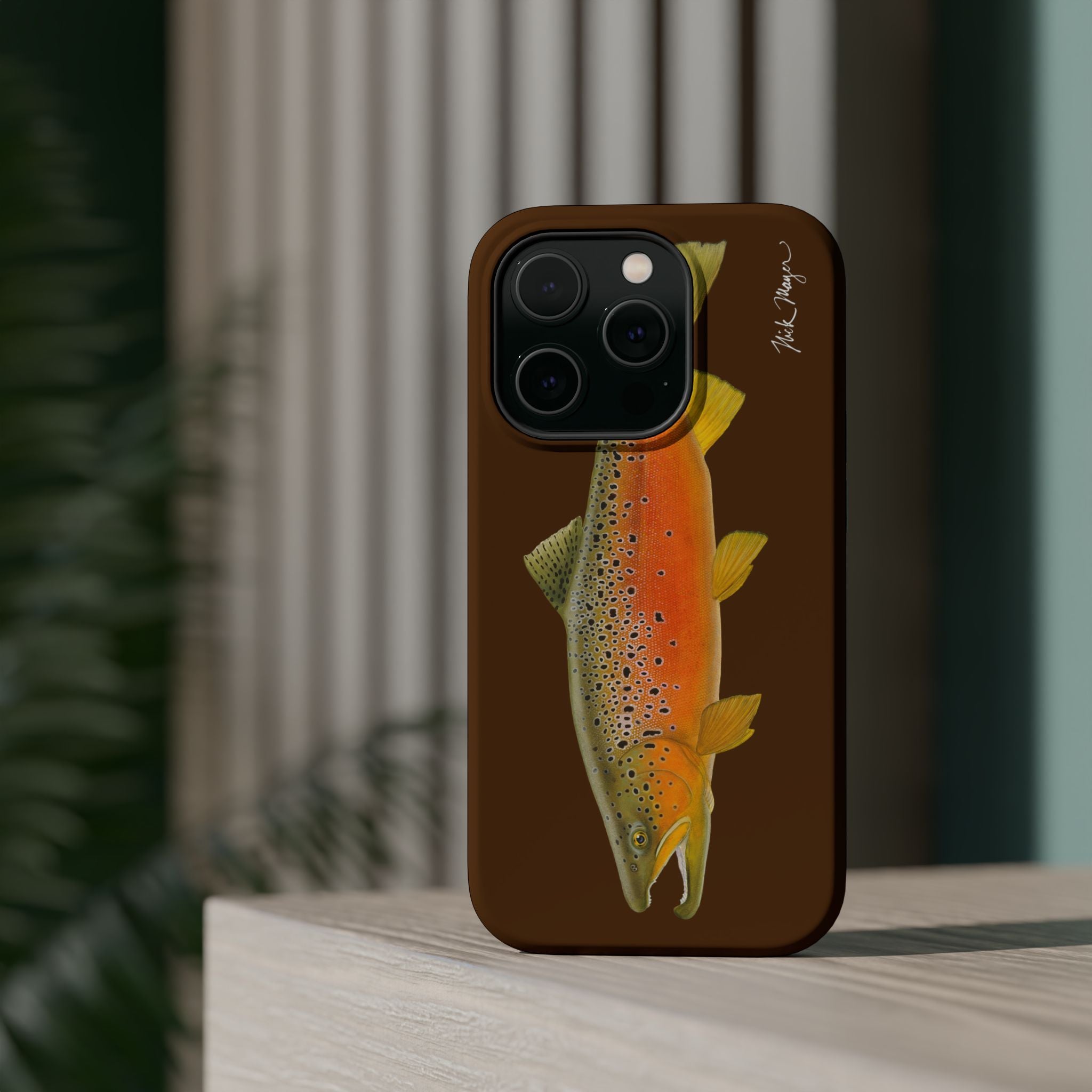 Brown Trout 2 Brown MagSafe iPhone Case, Limited Run