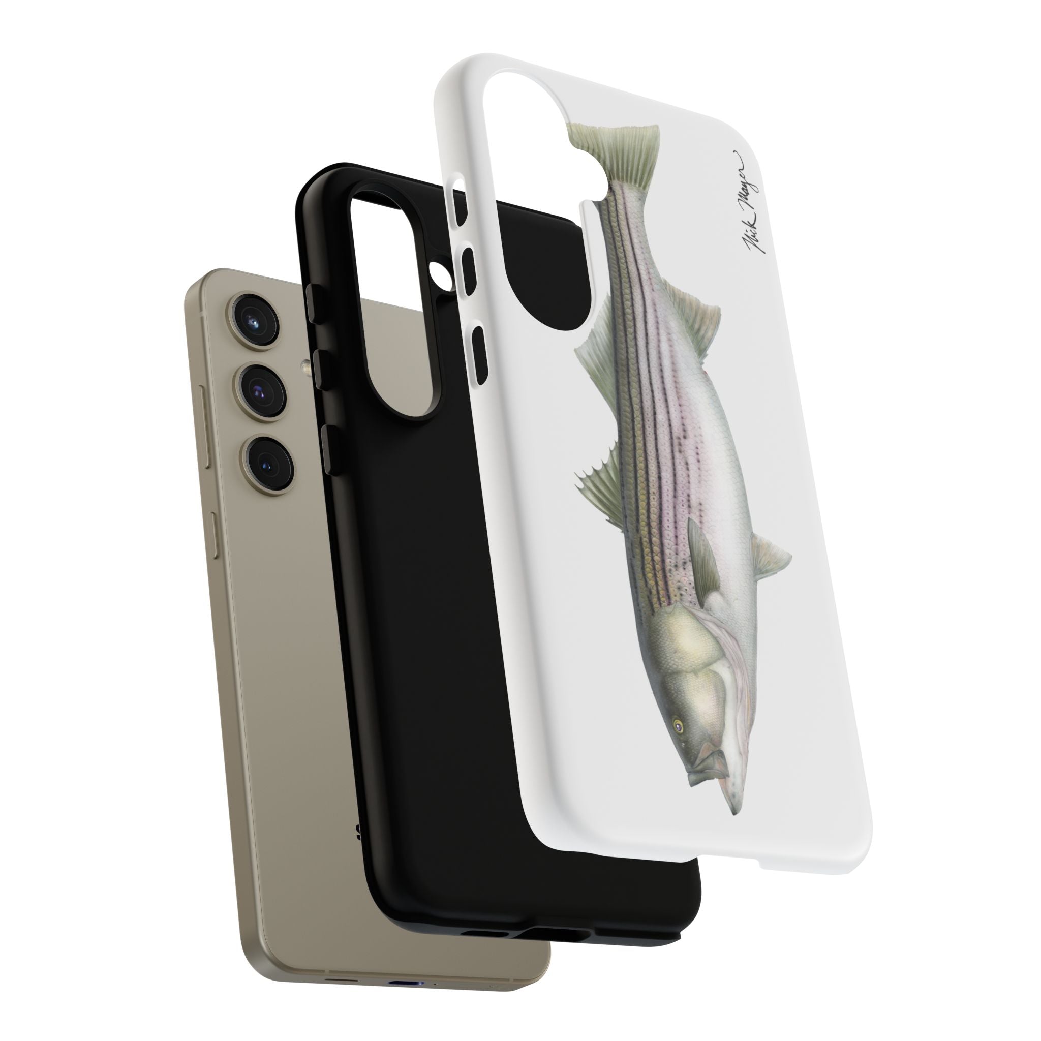 30 lb Striper White Phone Case (Samsung) Printify