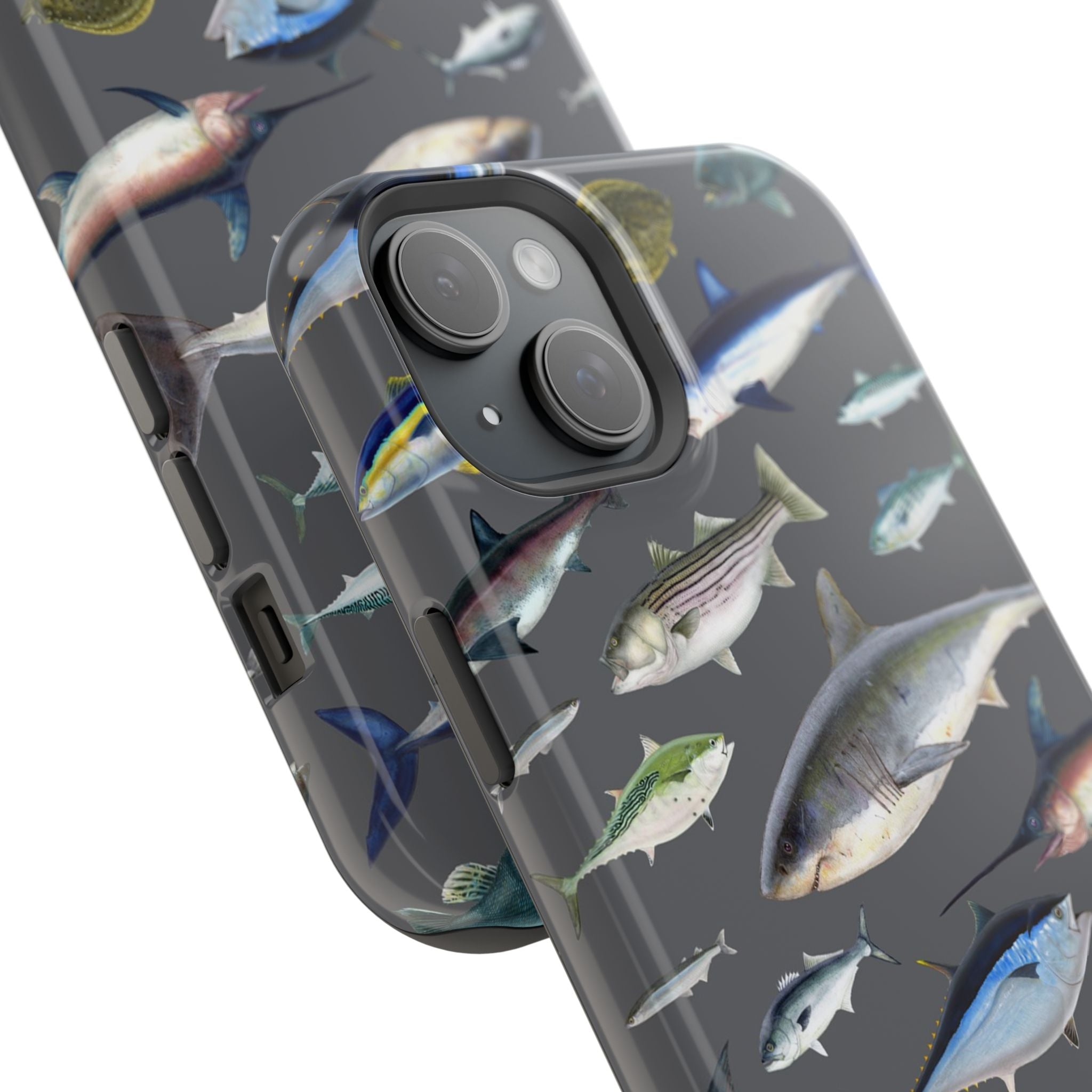 New England Offshore Fish Grey MagSafe iPhone Case