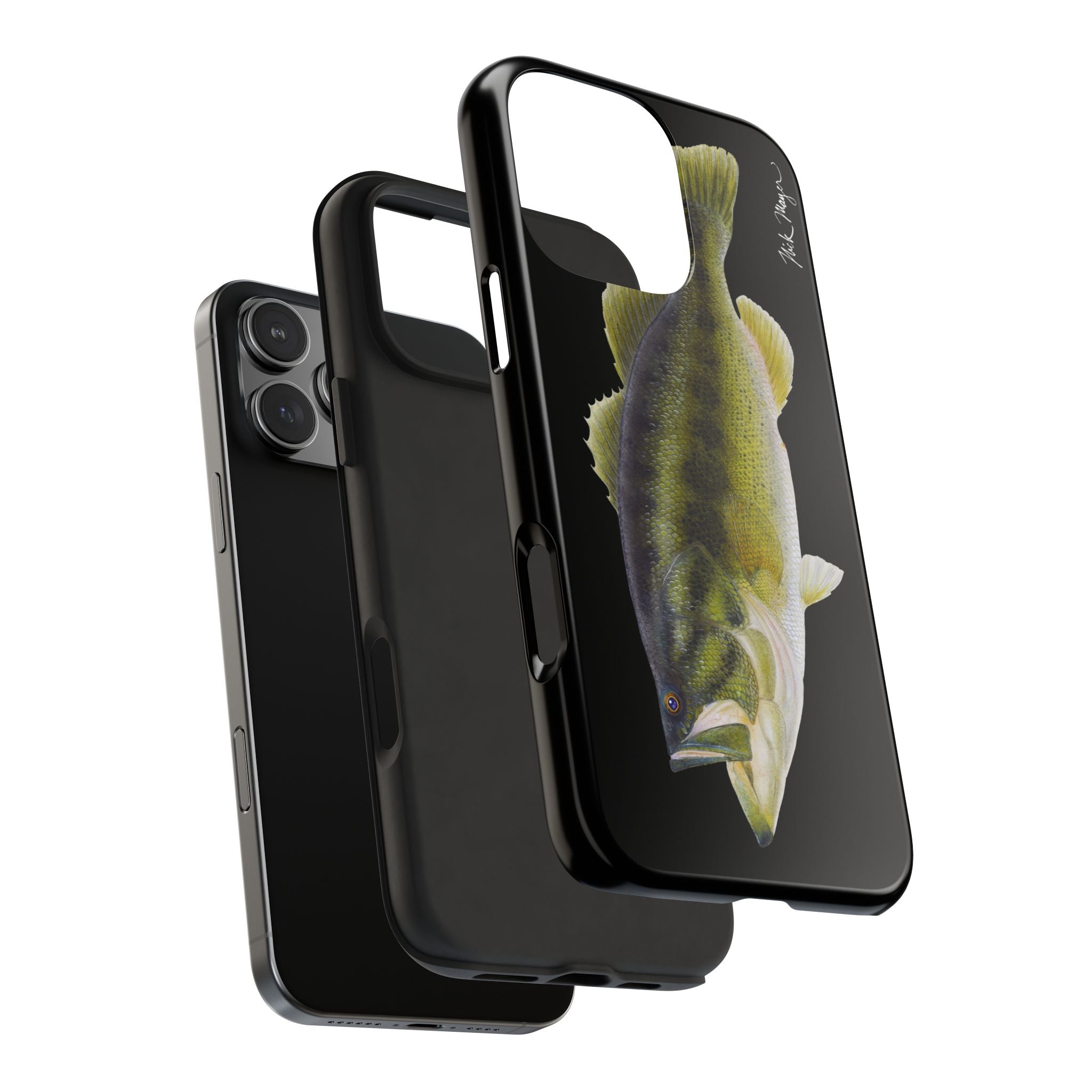 Largemouth Bass Black Phone Case (iPhone)