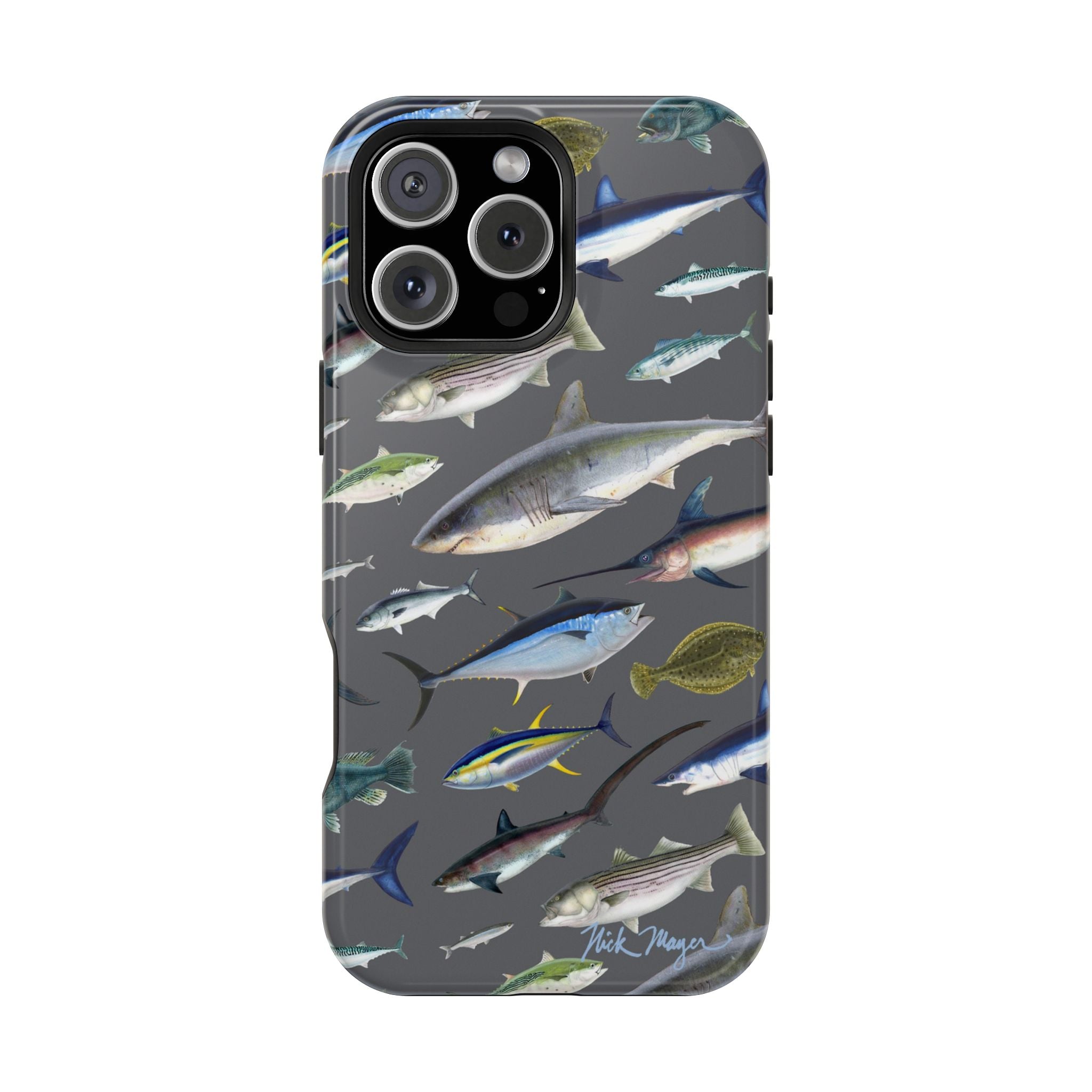 New England Offshore Fish Grey MagSafe iPhone Case