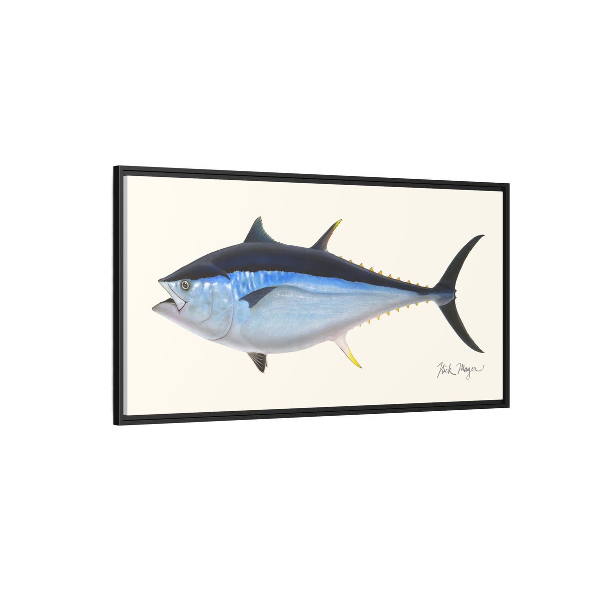 Giant Bluefin Tuna 2 Framed Canvas Print Printify