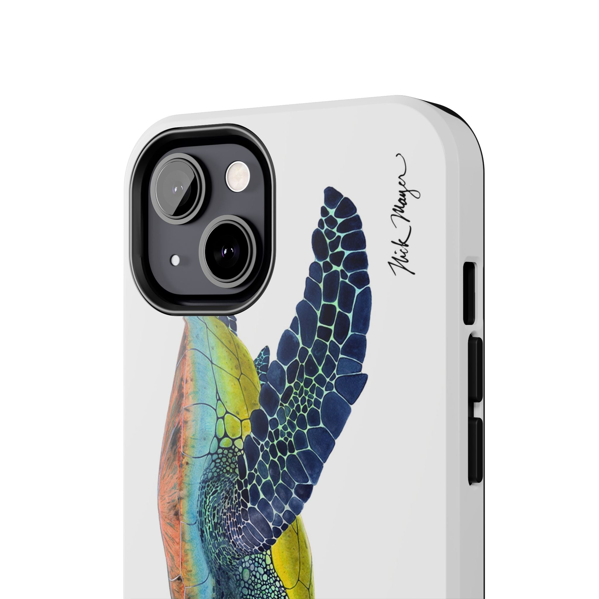 Green Sea Turtle II White Phone Case (iPhone)