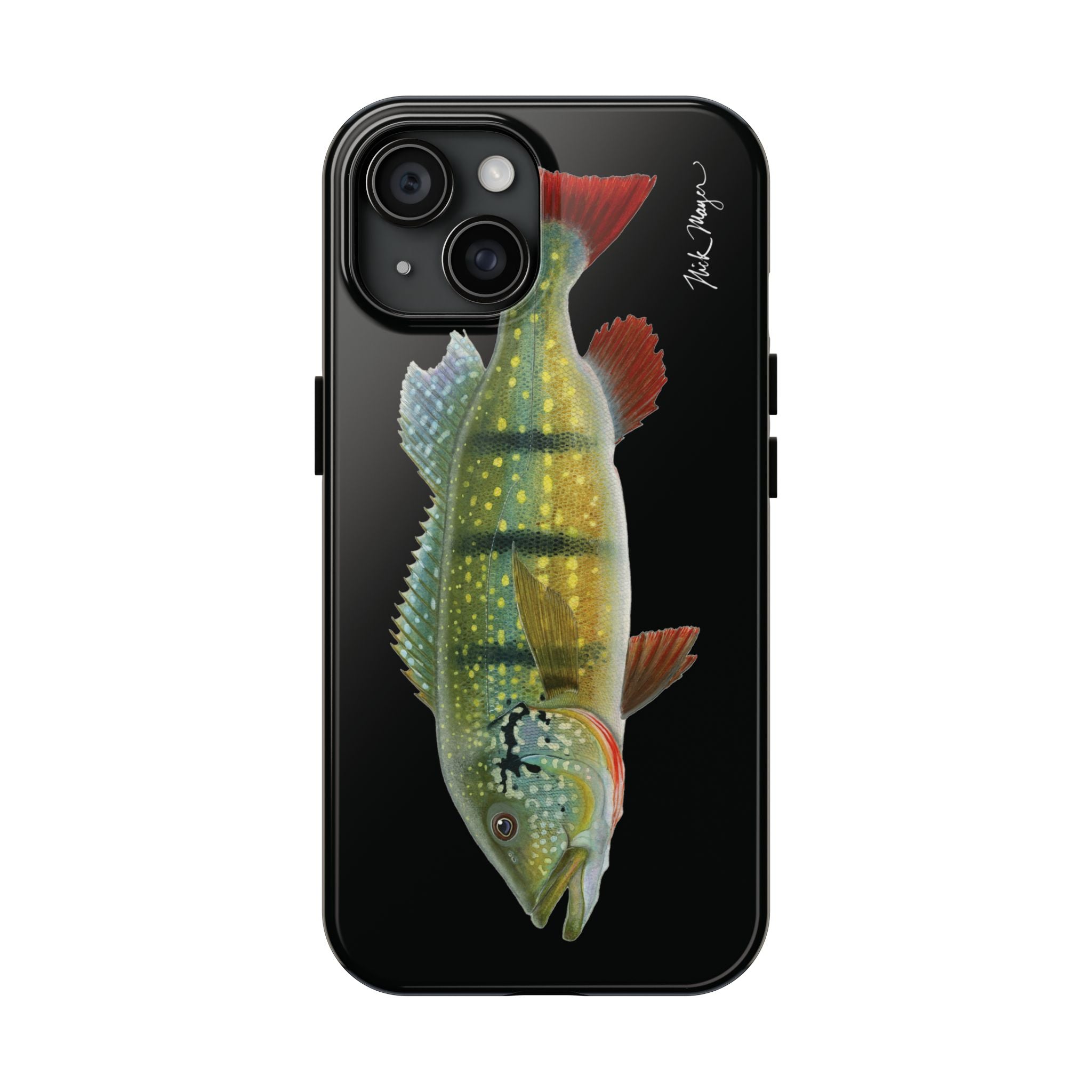 Peacock Bass Black iPhone Case