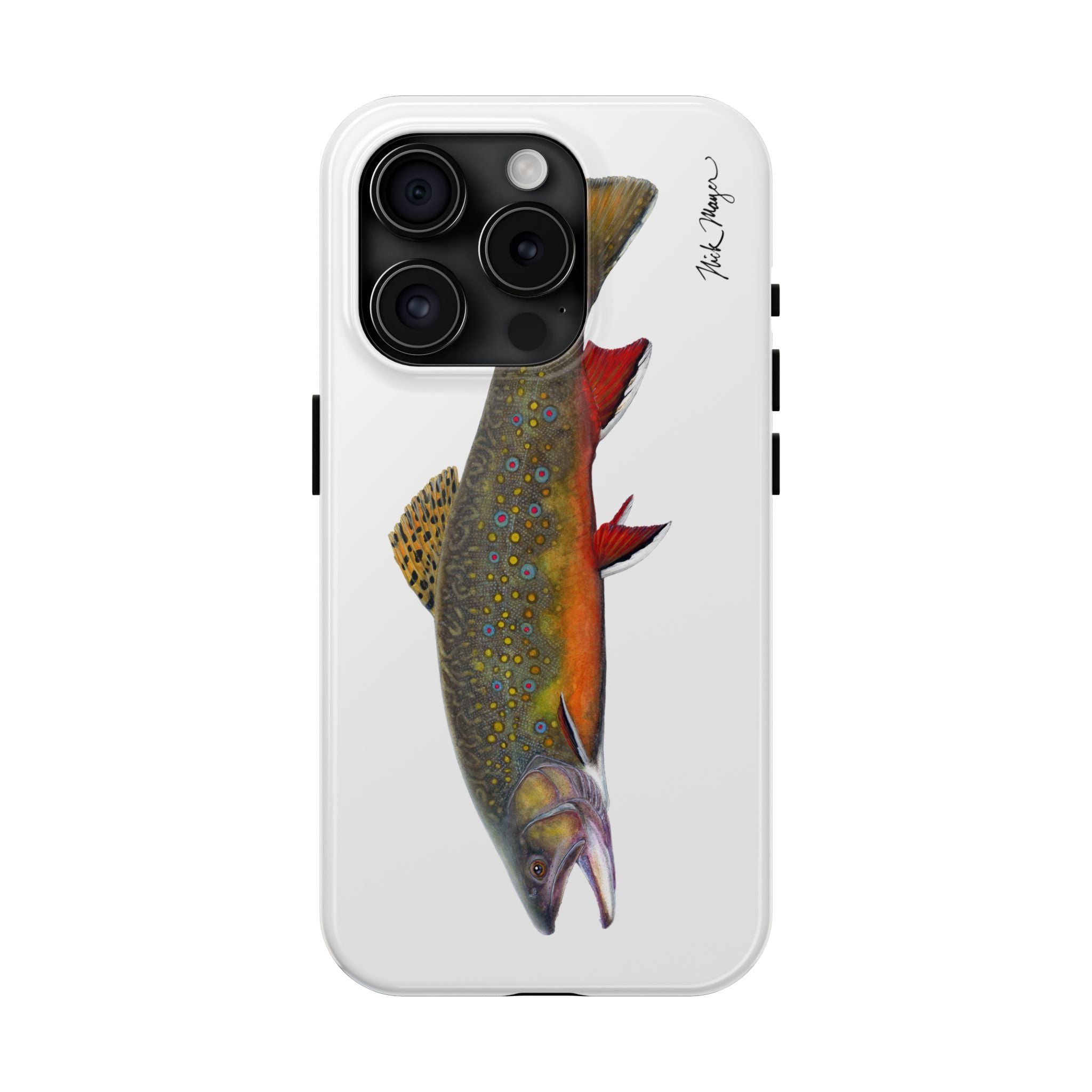 Brook Trout White Phone Case (iPhone)
