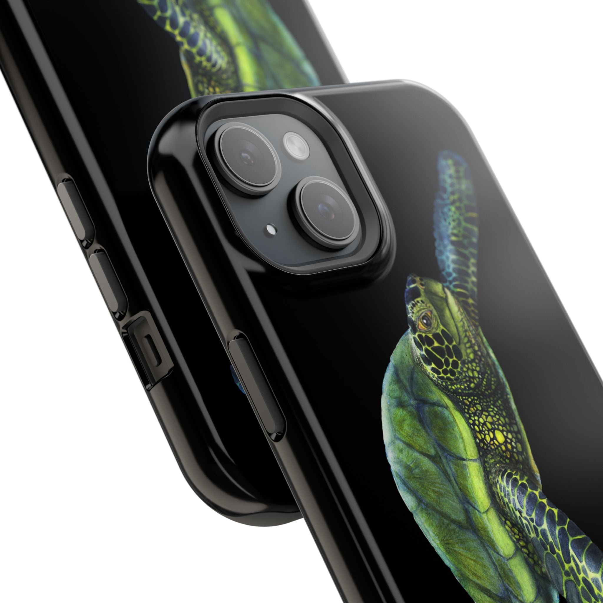 Green Sea Turtle MagSafe Black iPhone Case