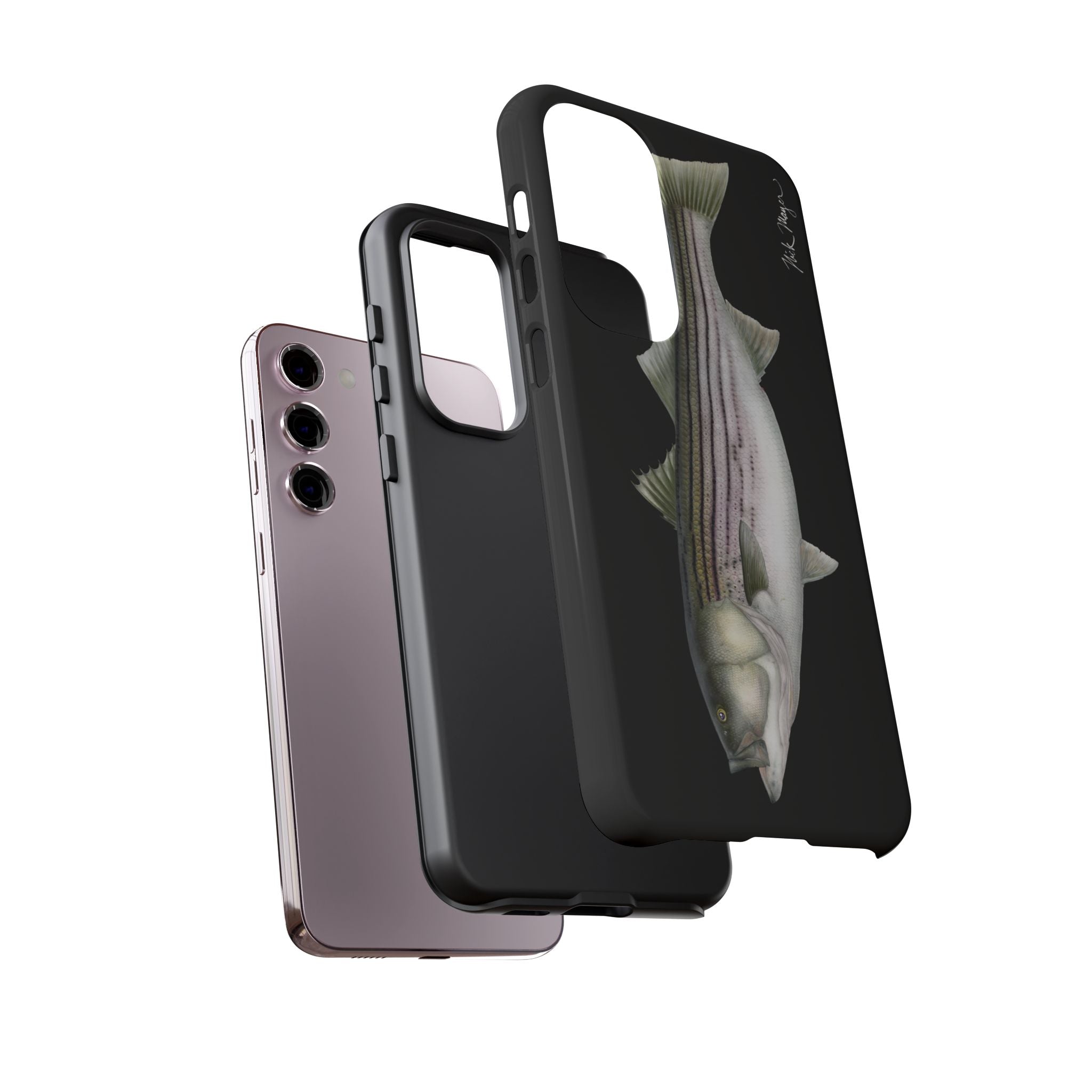 30 lb Striper Black Phone Case (Samsung) Printify