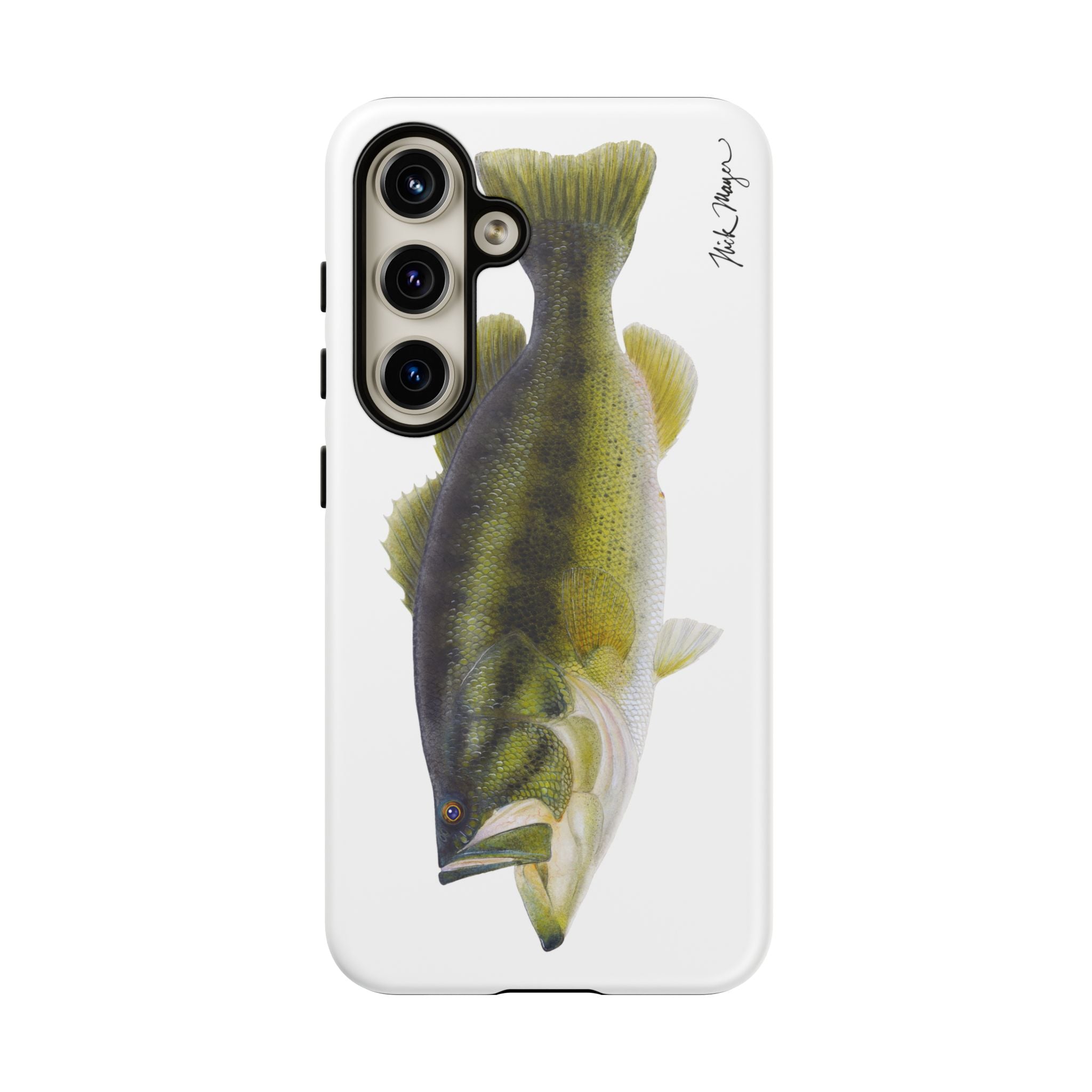 Largemouth Bass White Phone Case (Samsung) Printify