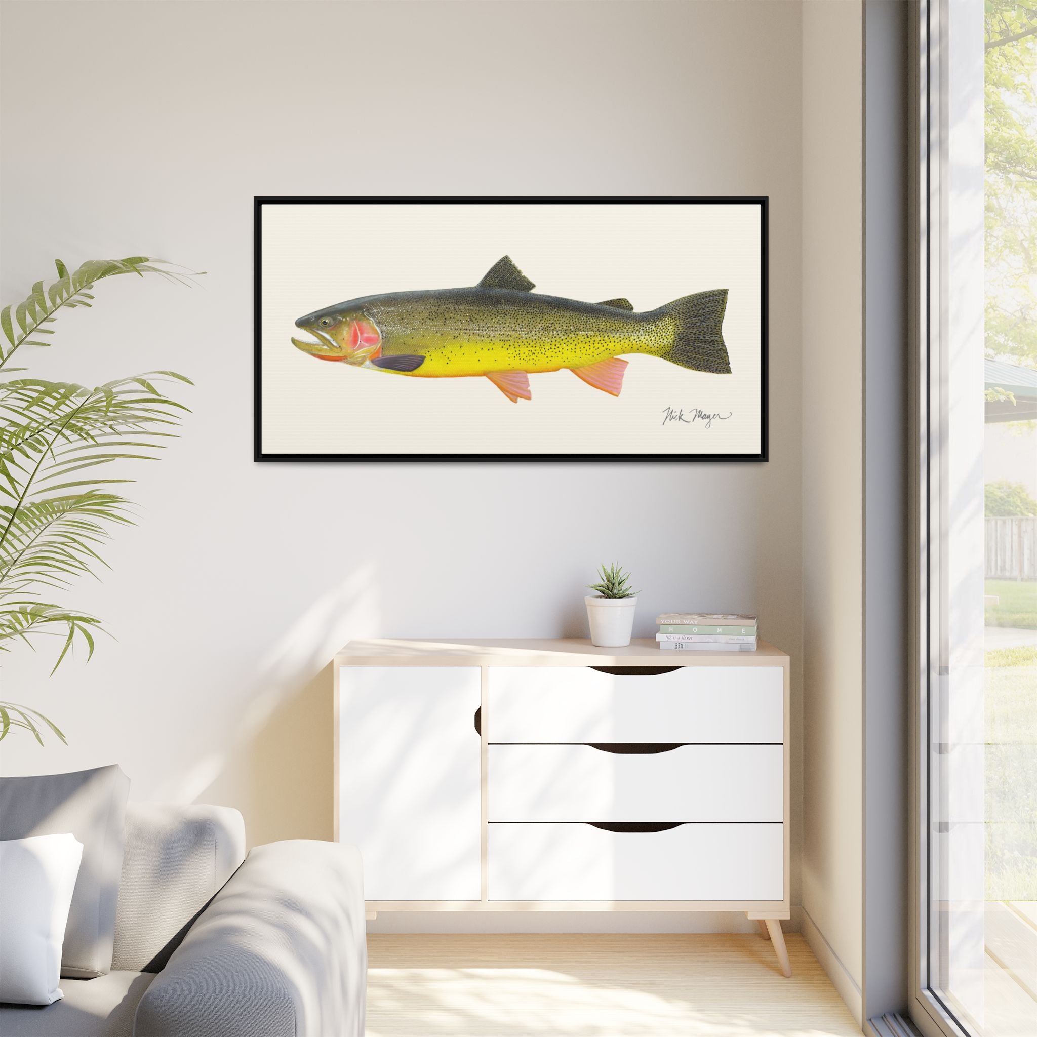 Cutthroat Trout III Framed Canvas Print Printify