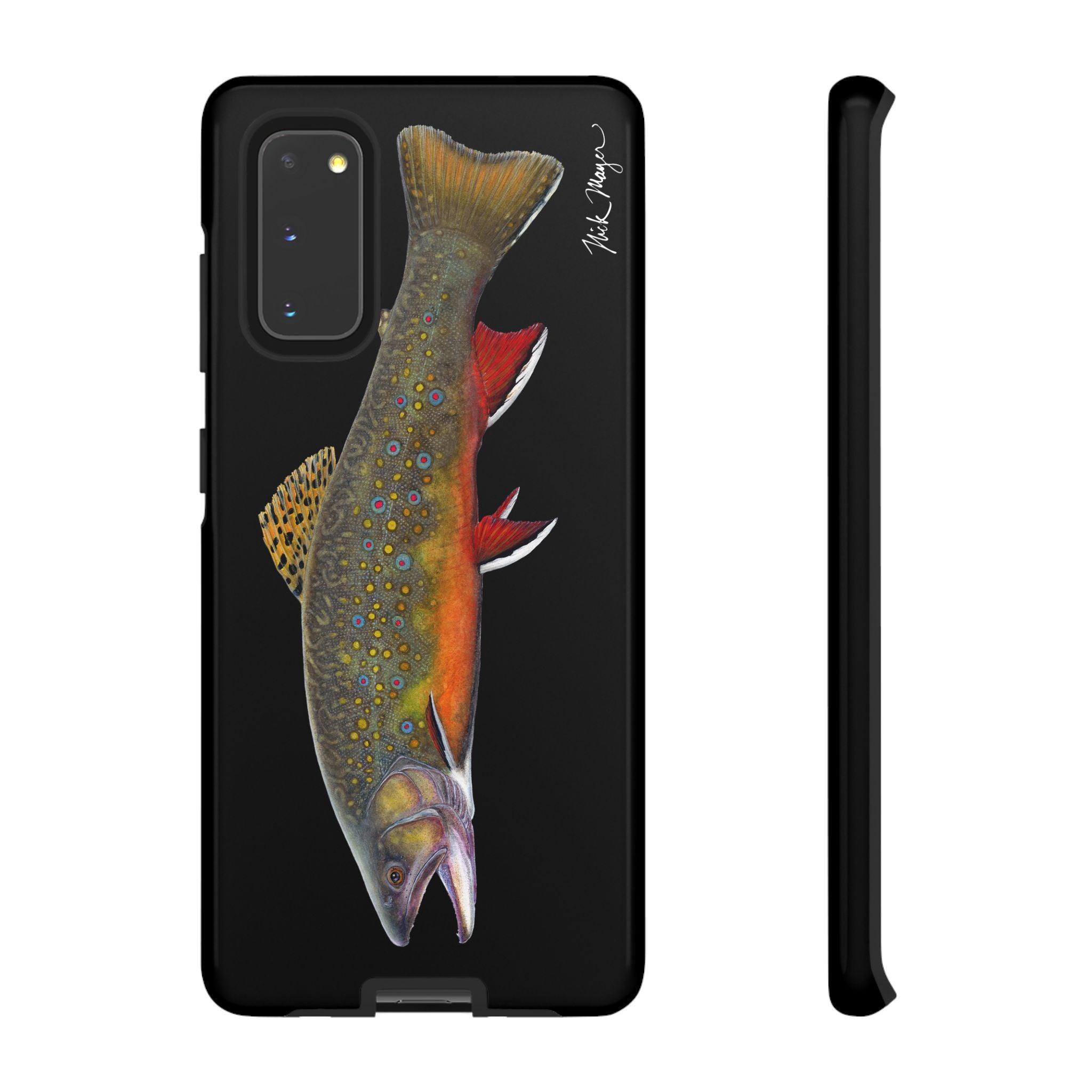 Brook Trout Black Phone Cases (Samsung) Printify