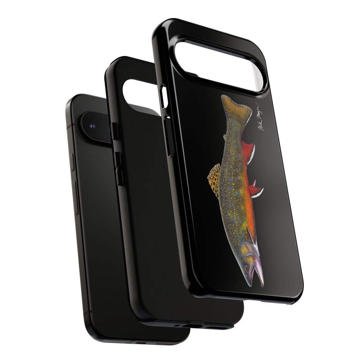 Brook Trout Black Phone Cases (Samsung) Printify