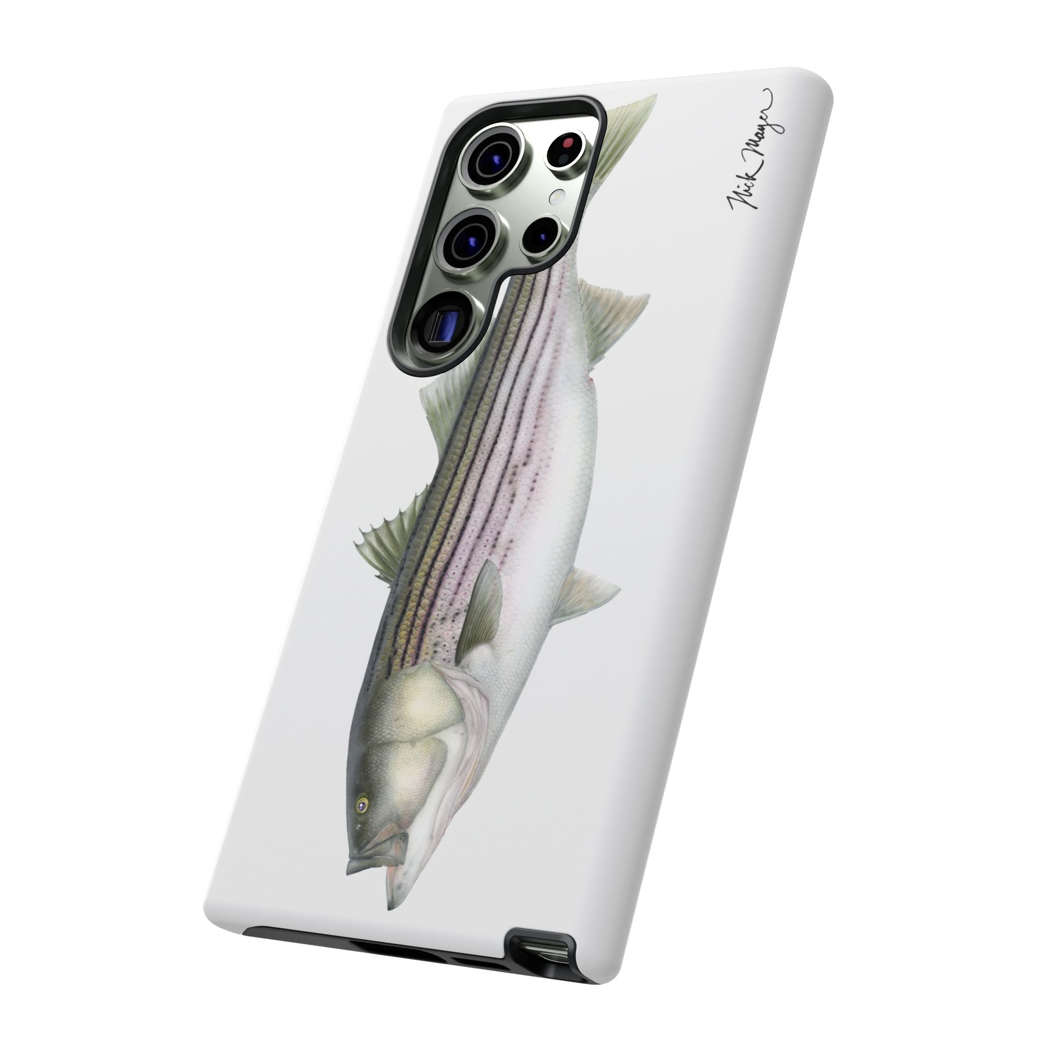 30 lb Striper White Phone Case (Samsung) Printify