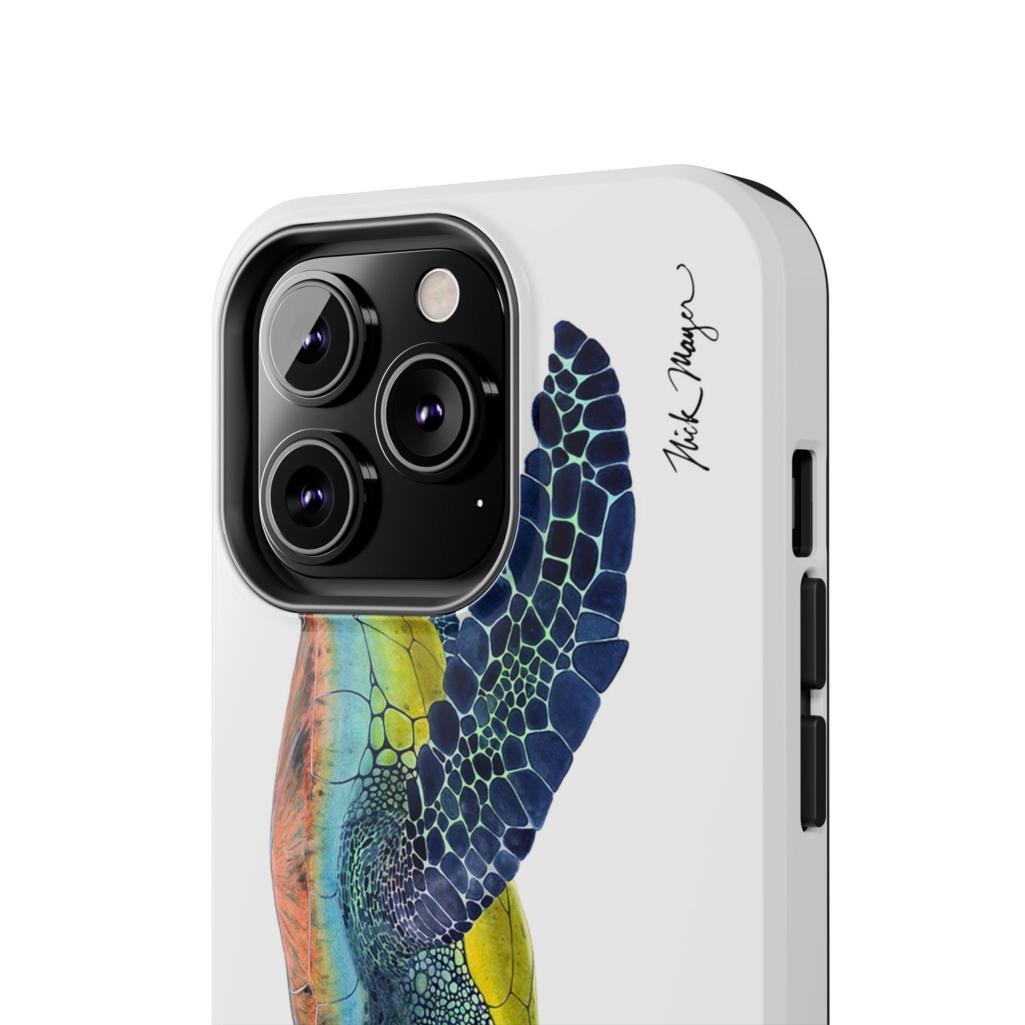 Green Sea Turtle II White Phone Case (iPhone)