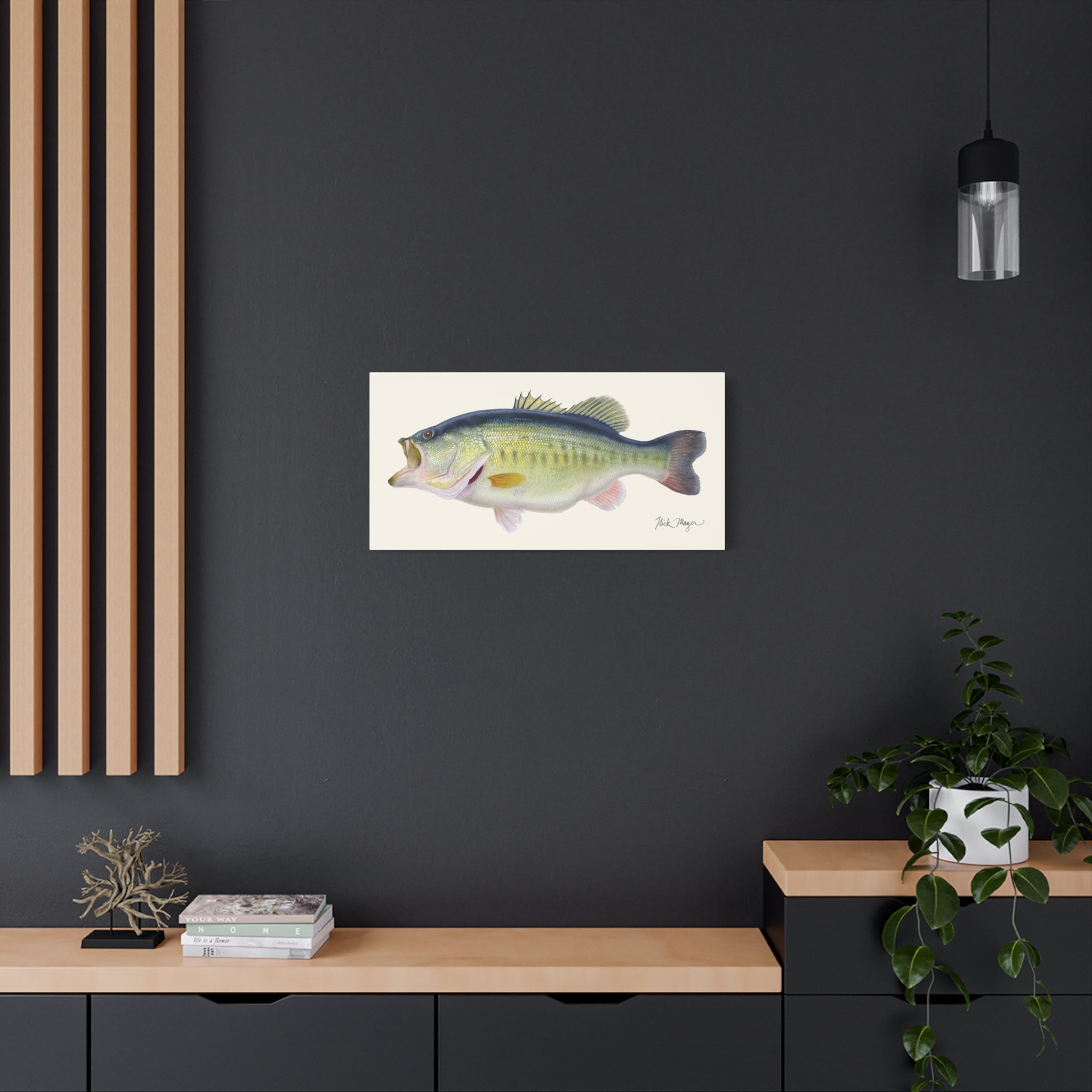 Largemouth Bass III Canvas Print Printify